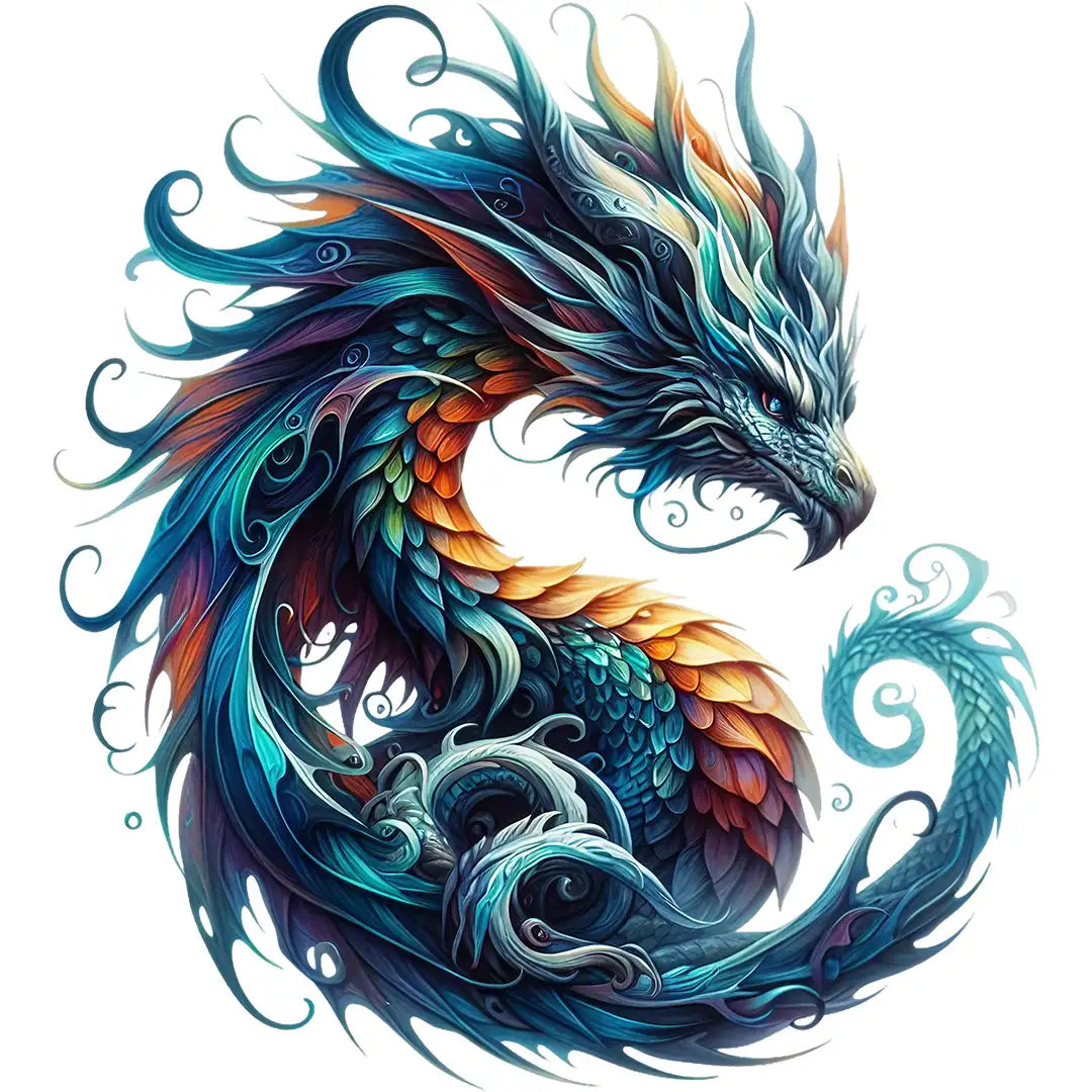 Bügelbild Drache Flammenwind Azaria - S