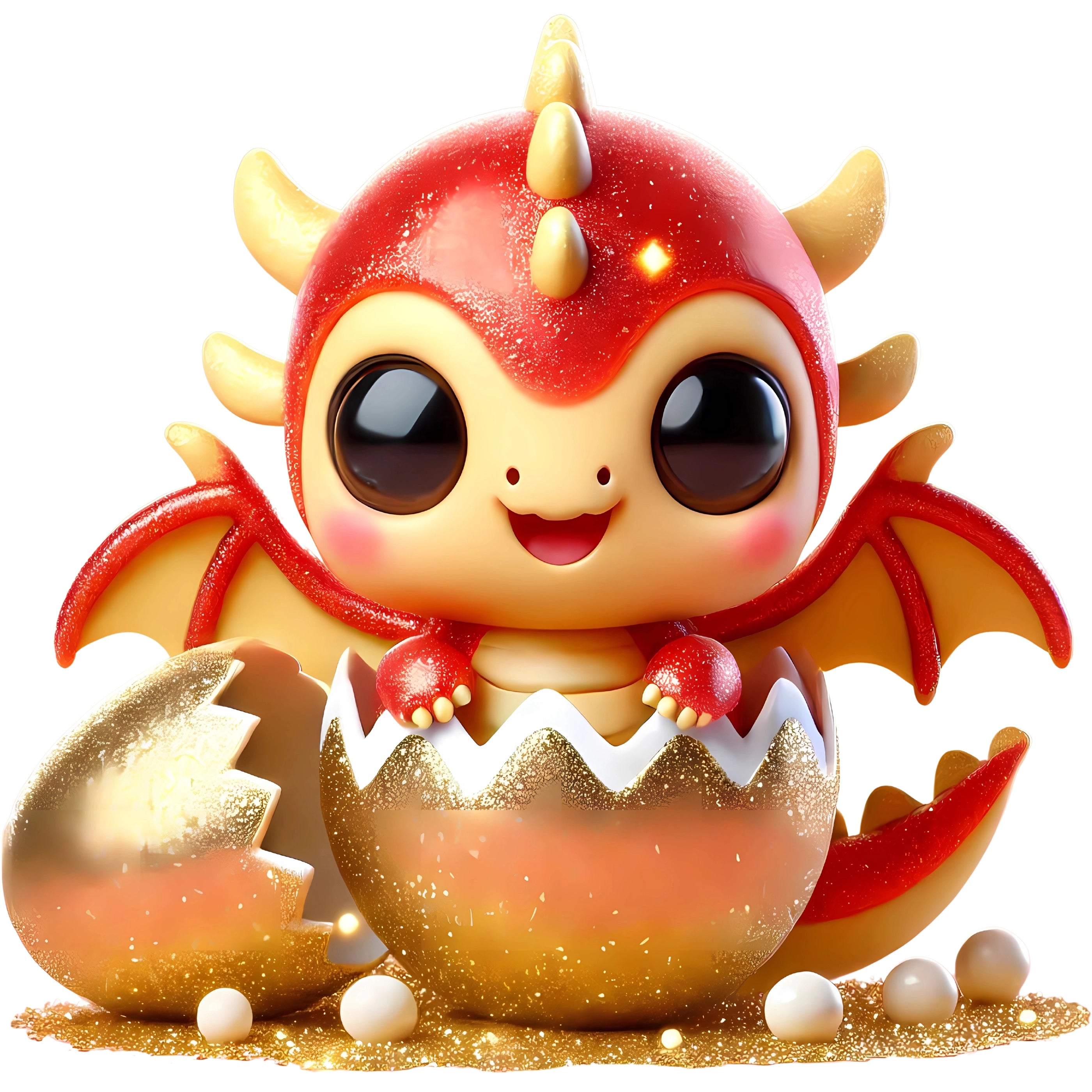 Bügelbild Drache Goldschlüpfling