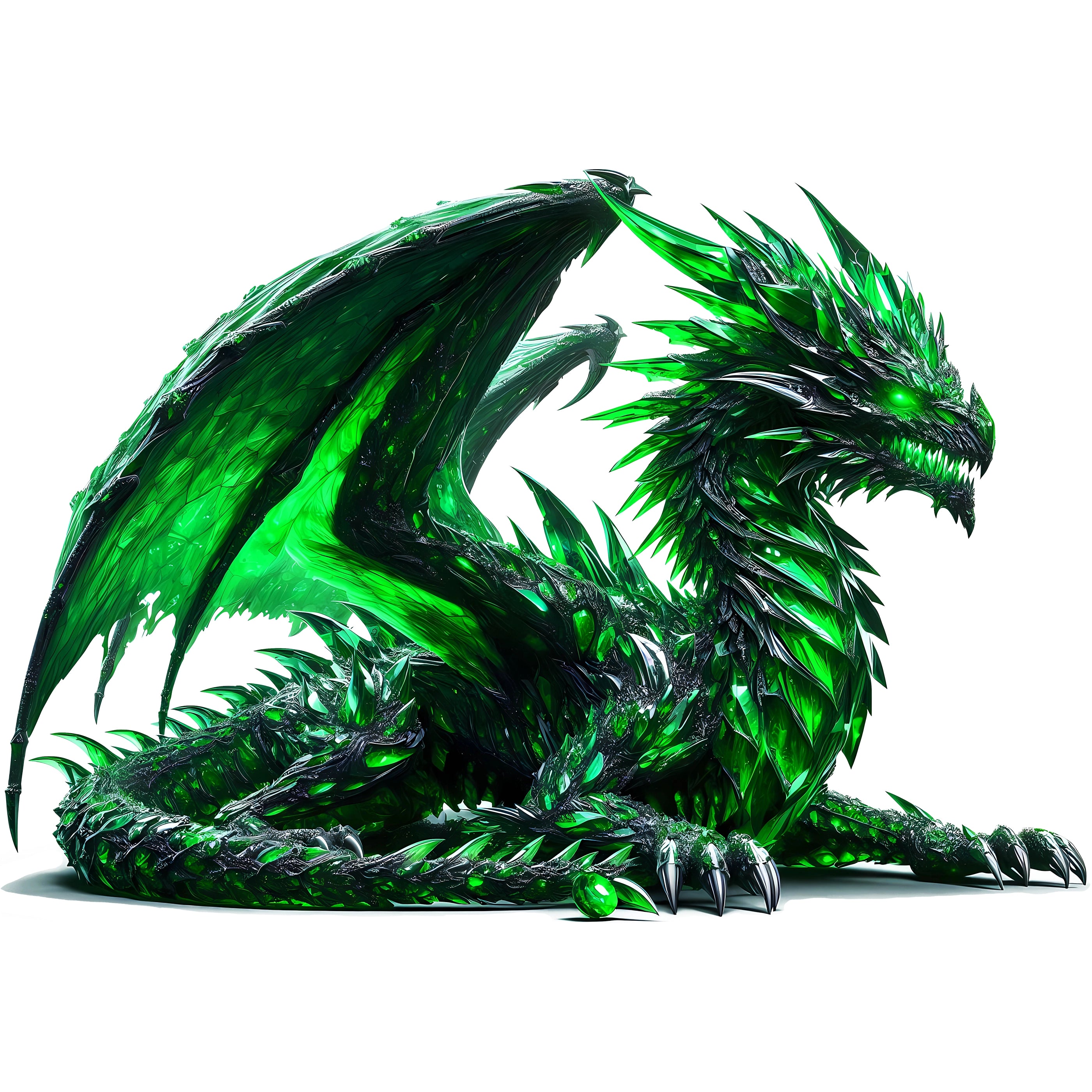 Bügelbild Drache Grünkristall