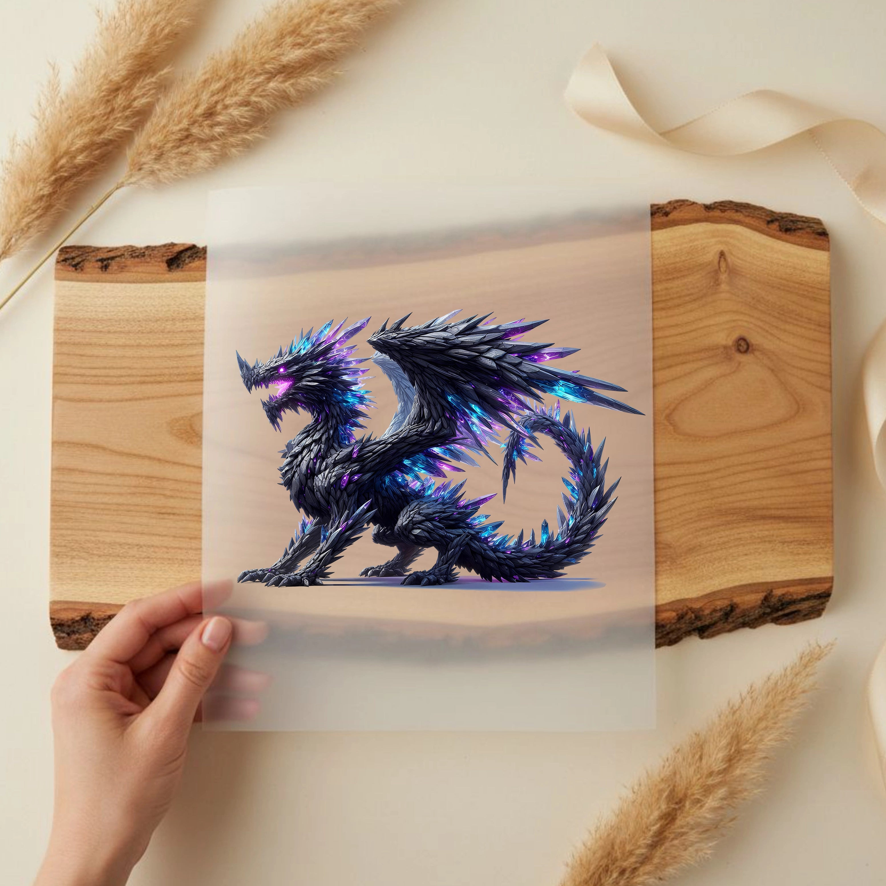 Bügelbild Drache Nachtschuppe