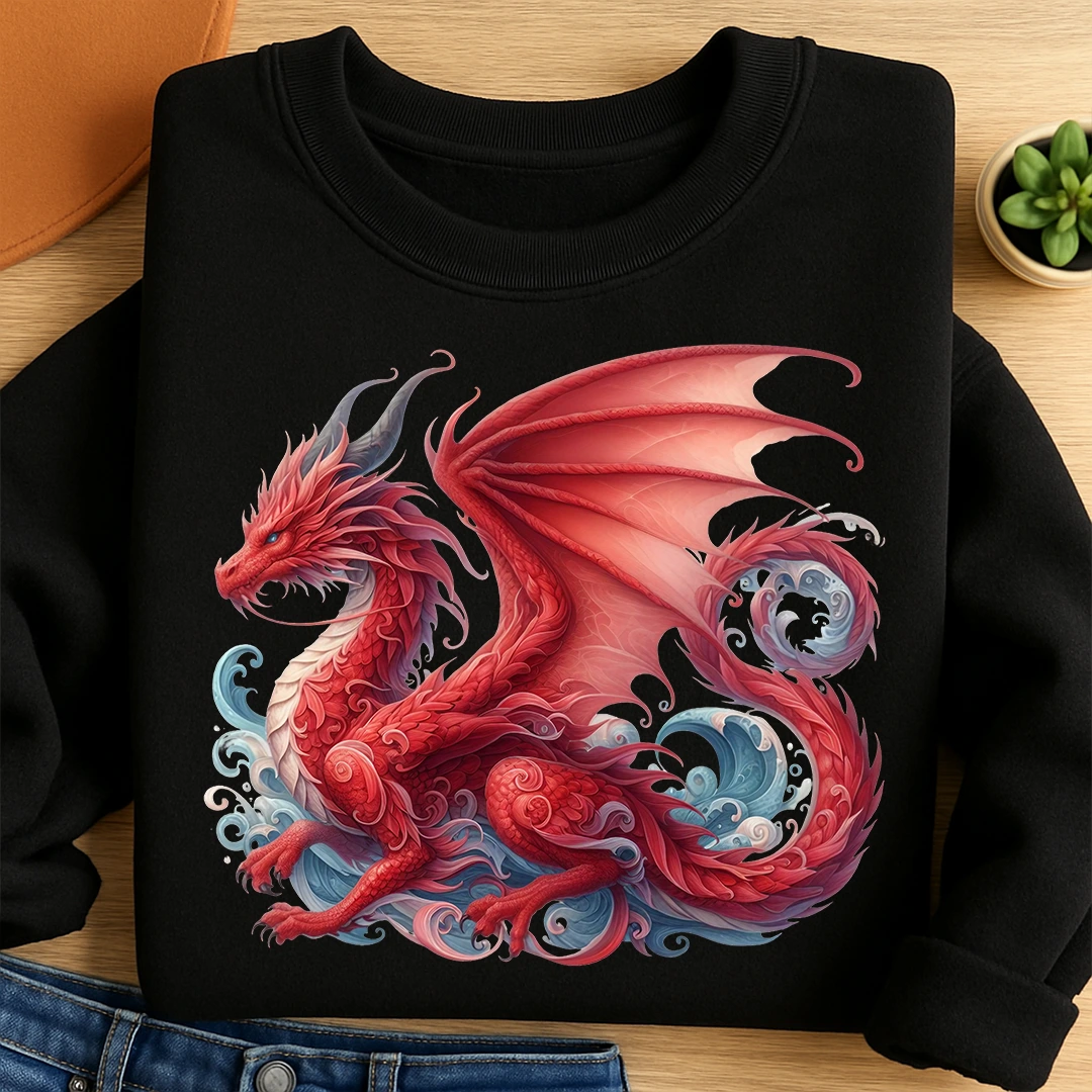 Bügelbild Drache Rotsturm