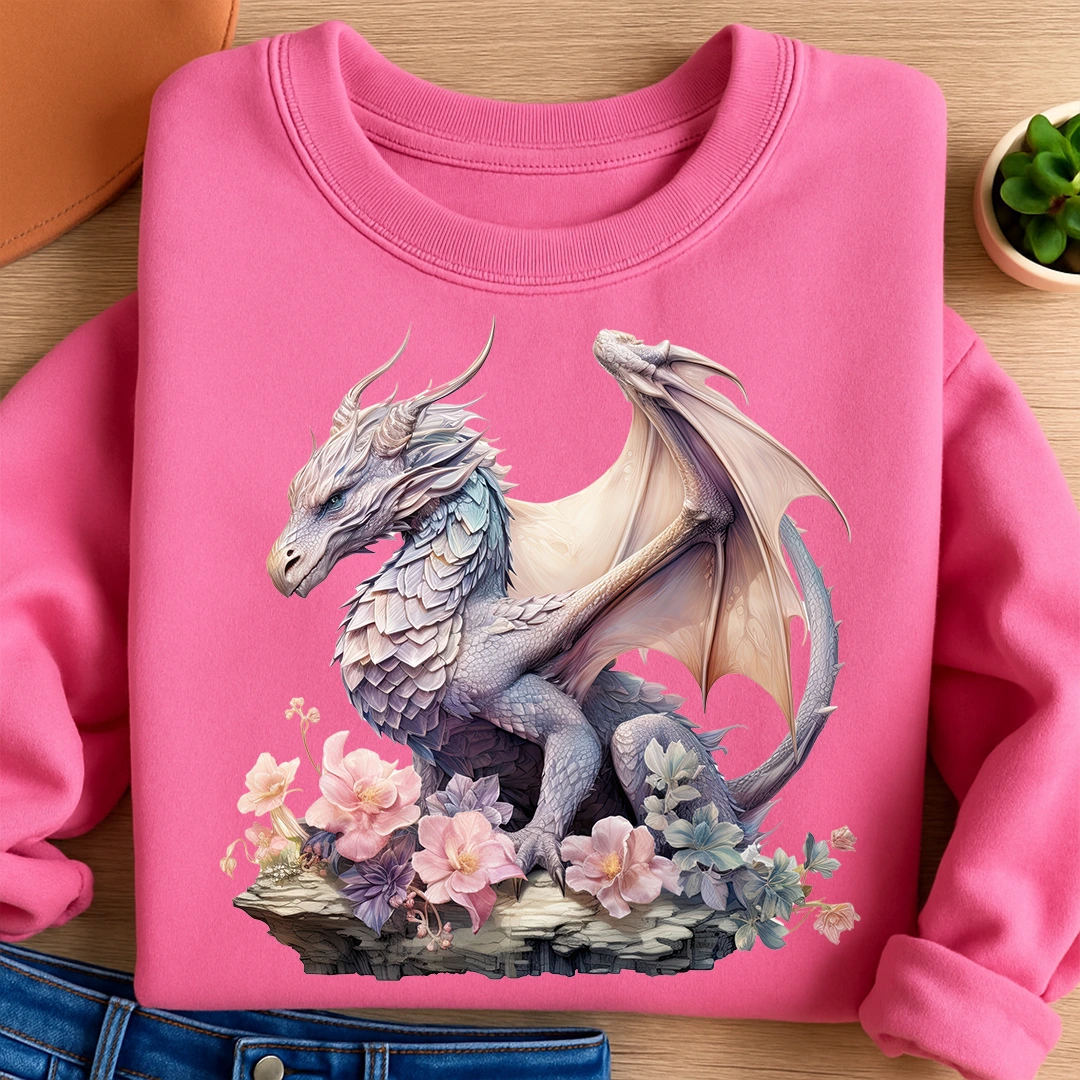 Bügelbild Drache Rubinflügel
