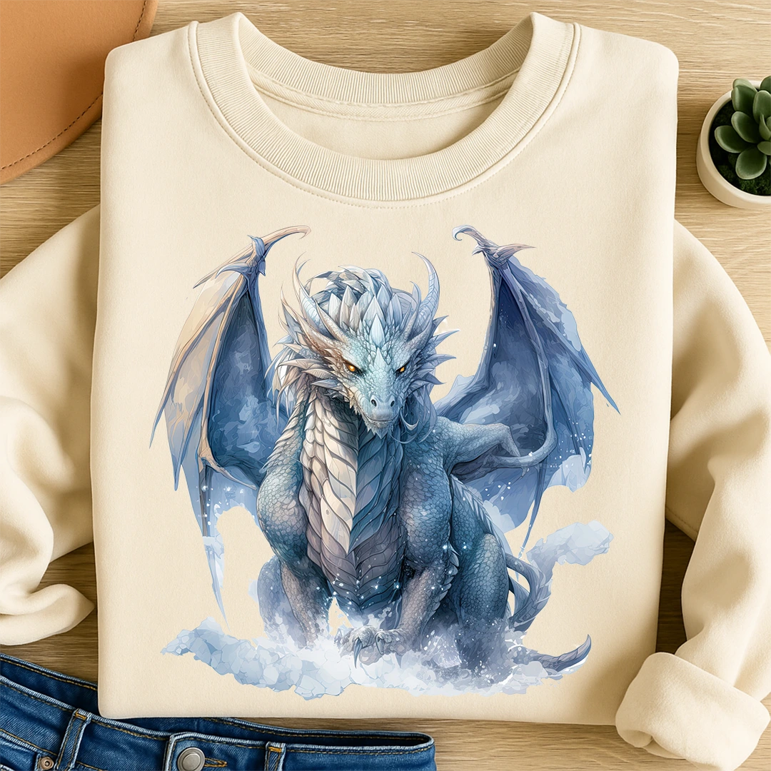 Bügelbild Drache Schneeodem