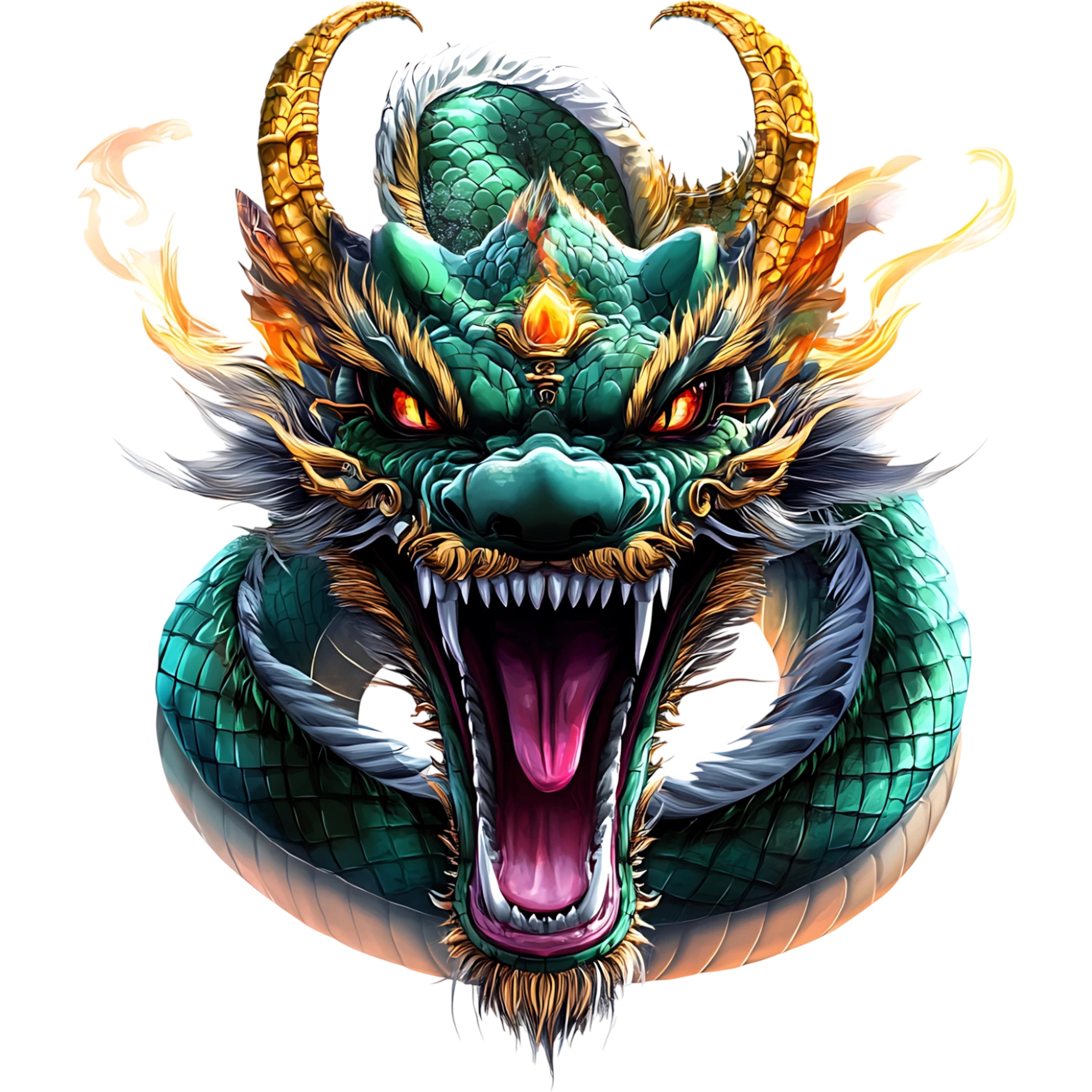 Bügelbild Drache Smaragdfeuer