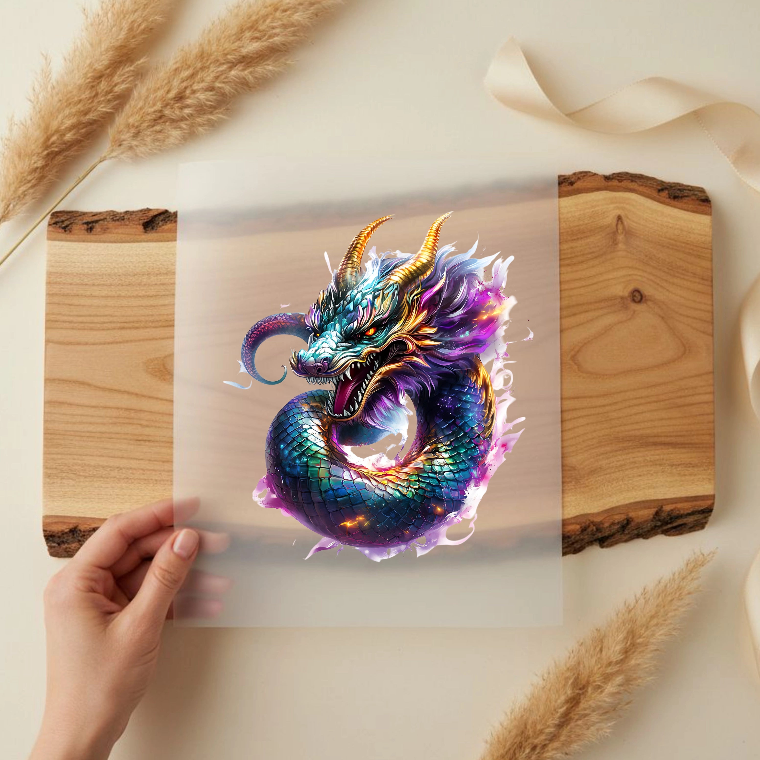 Bügelbild Drache Universumskralle