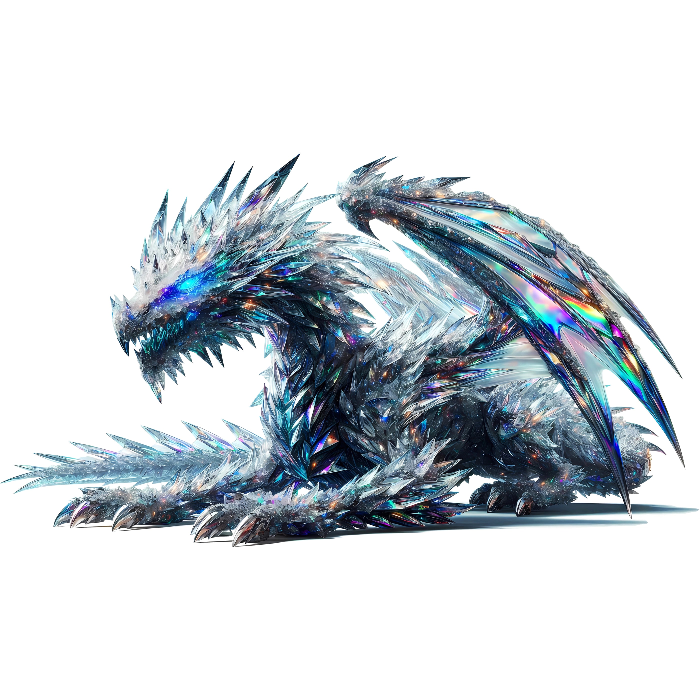 Bügelbild Drache Winterkristall