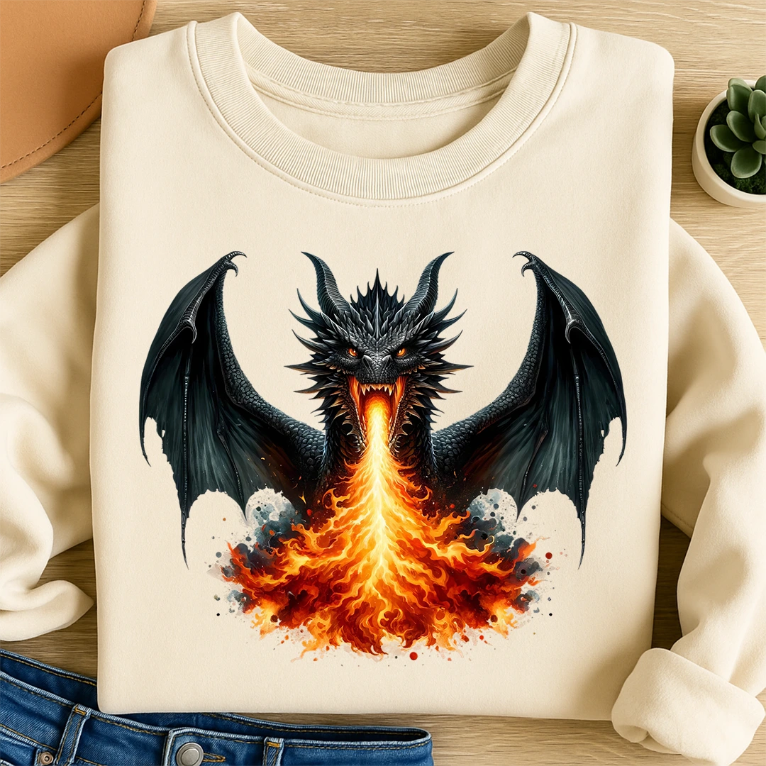 Bügelbild Drachenfeuer