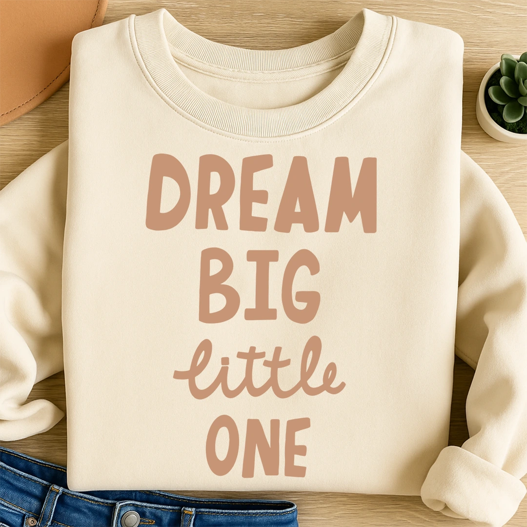 Bügelbild Dream Big Little One Braun