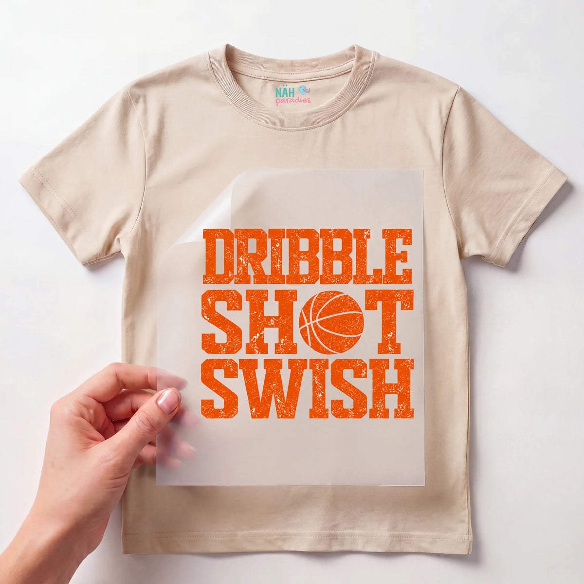 Bügelbild Dribble Shoot Swish Basketball