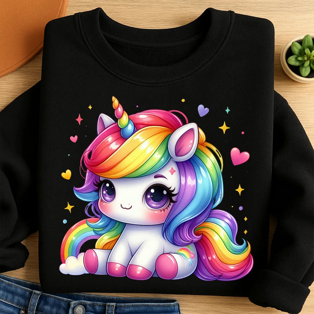 Bügelbild Einhorn Herzchenzauber
