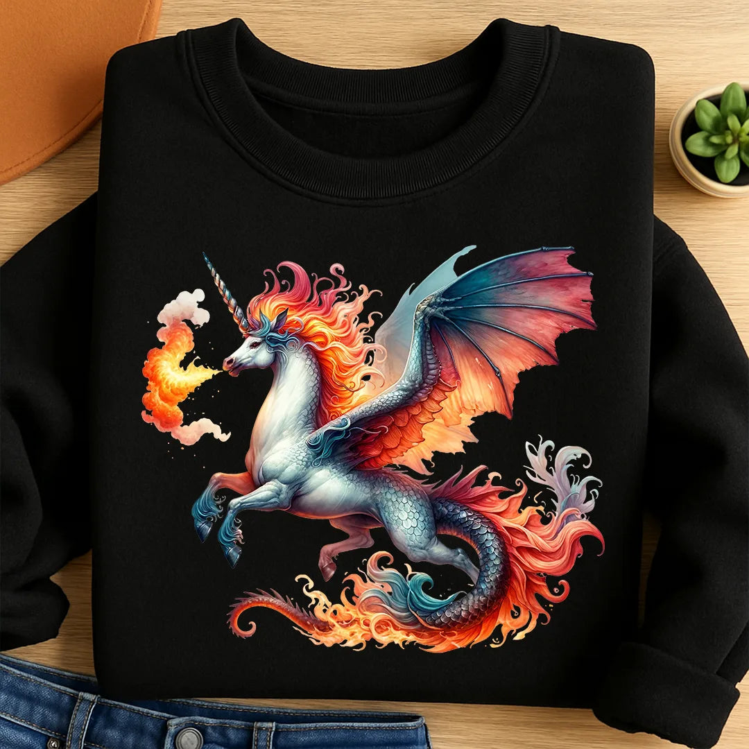 Bügelbild Einhorn Inferno Flügel