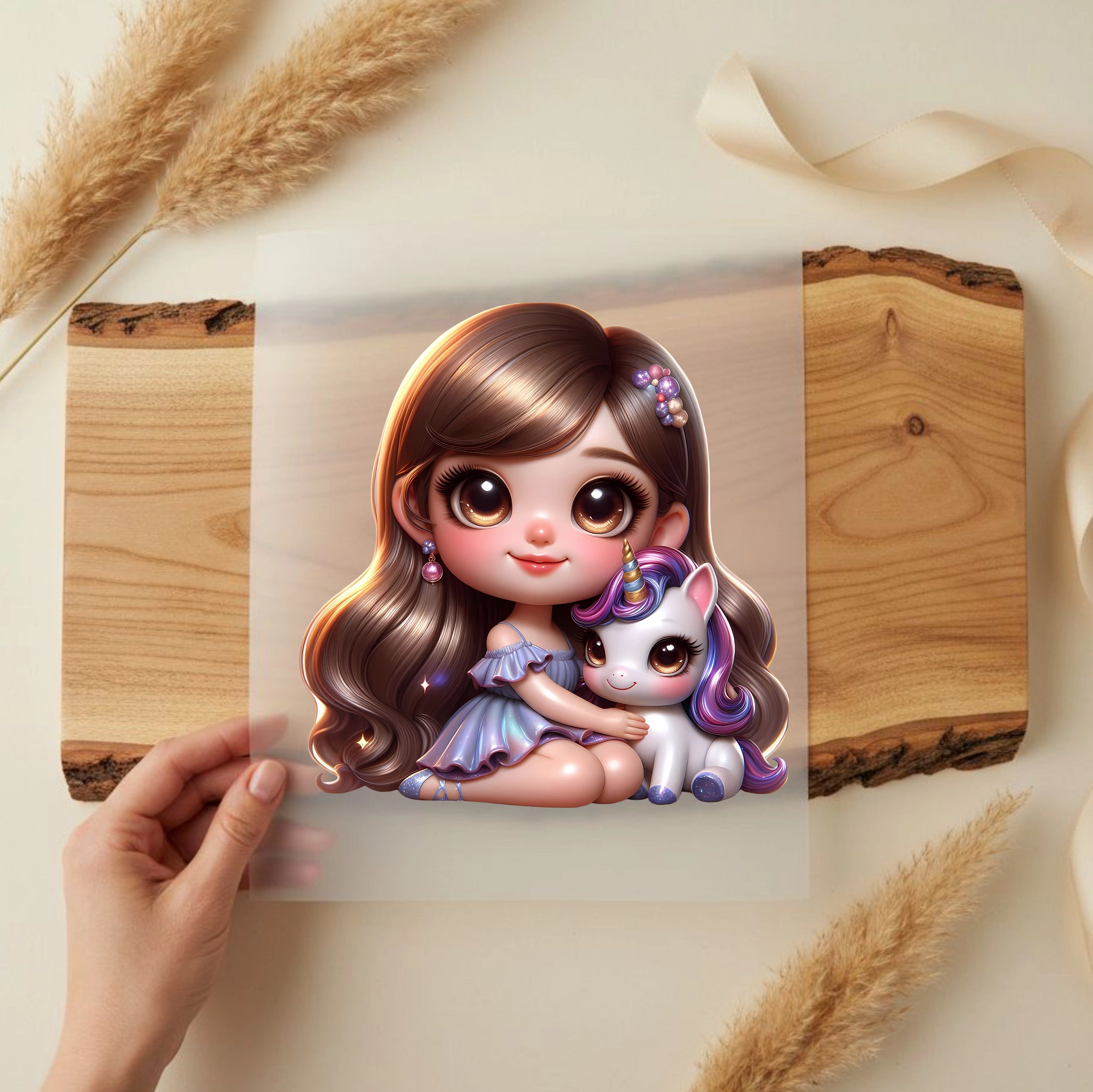 Bügelbild Einhorn Mädchenzauber