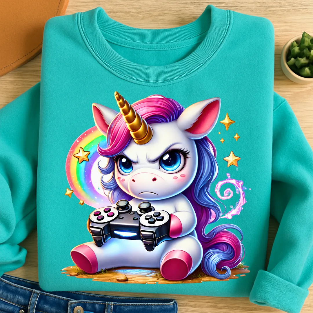 Bügelbild Einhorn Magic Gamer