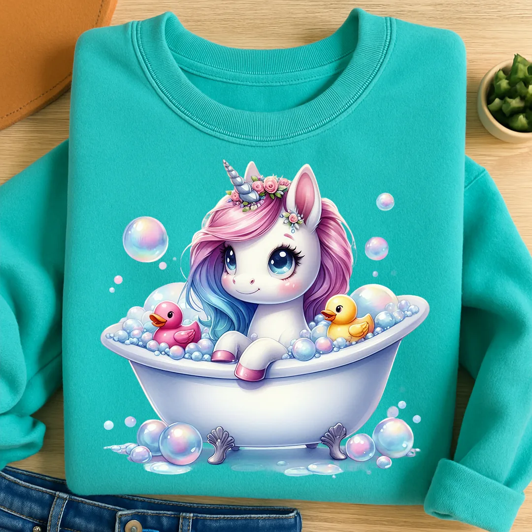 Bügelbild Einhorn Rosie Badeparadies