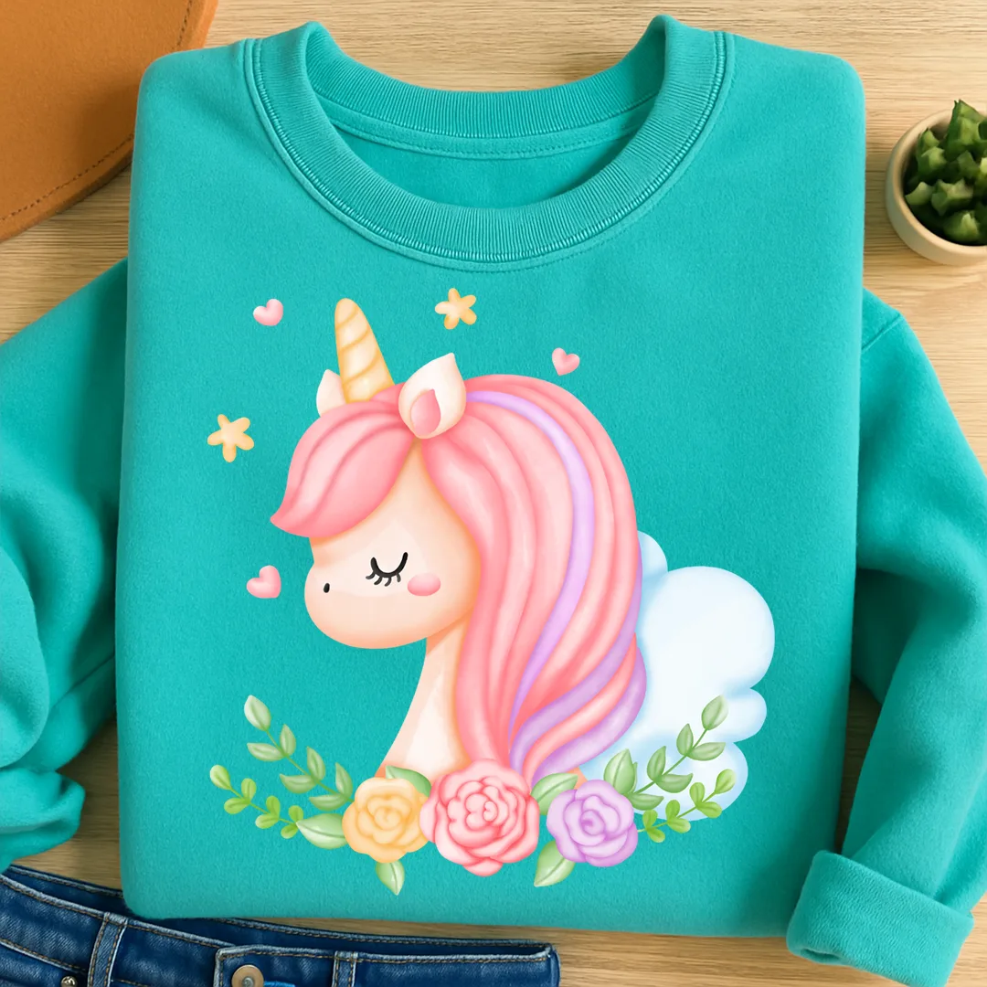 Bügelbild Einhorn Träumer
