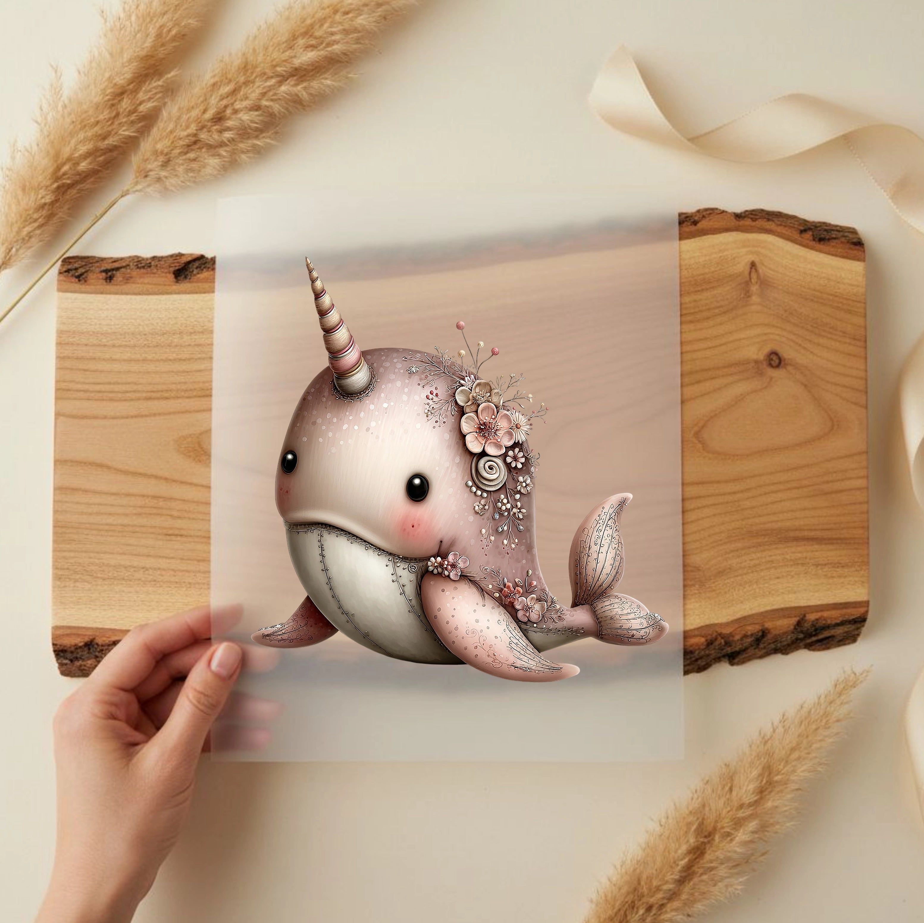 Bügelbild Einhorn Wal Luma