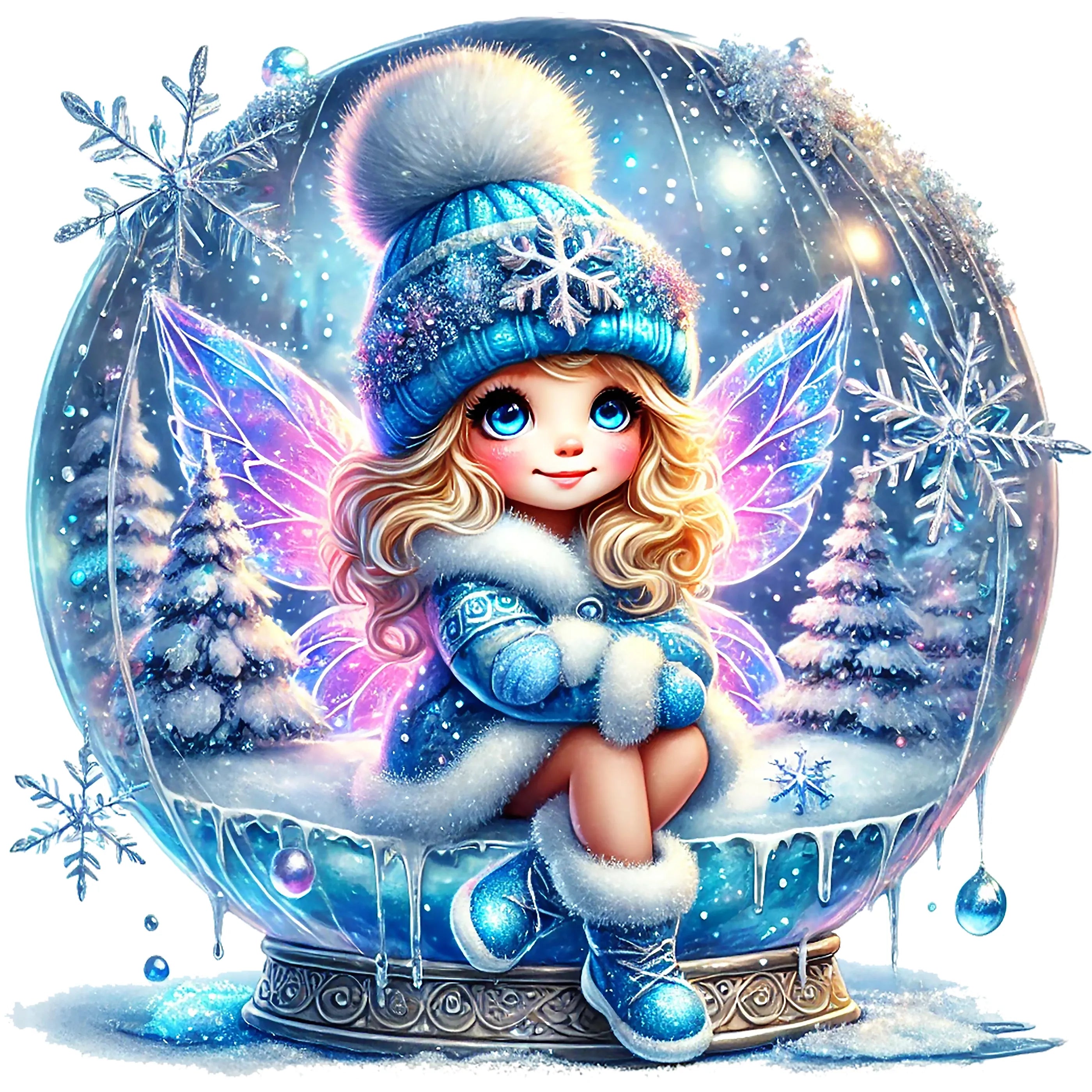 Bügelbild Eisfee Zauberkugel