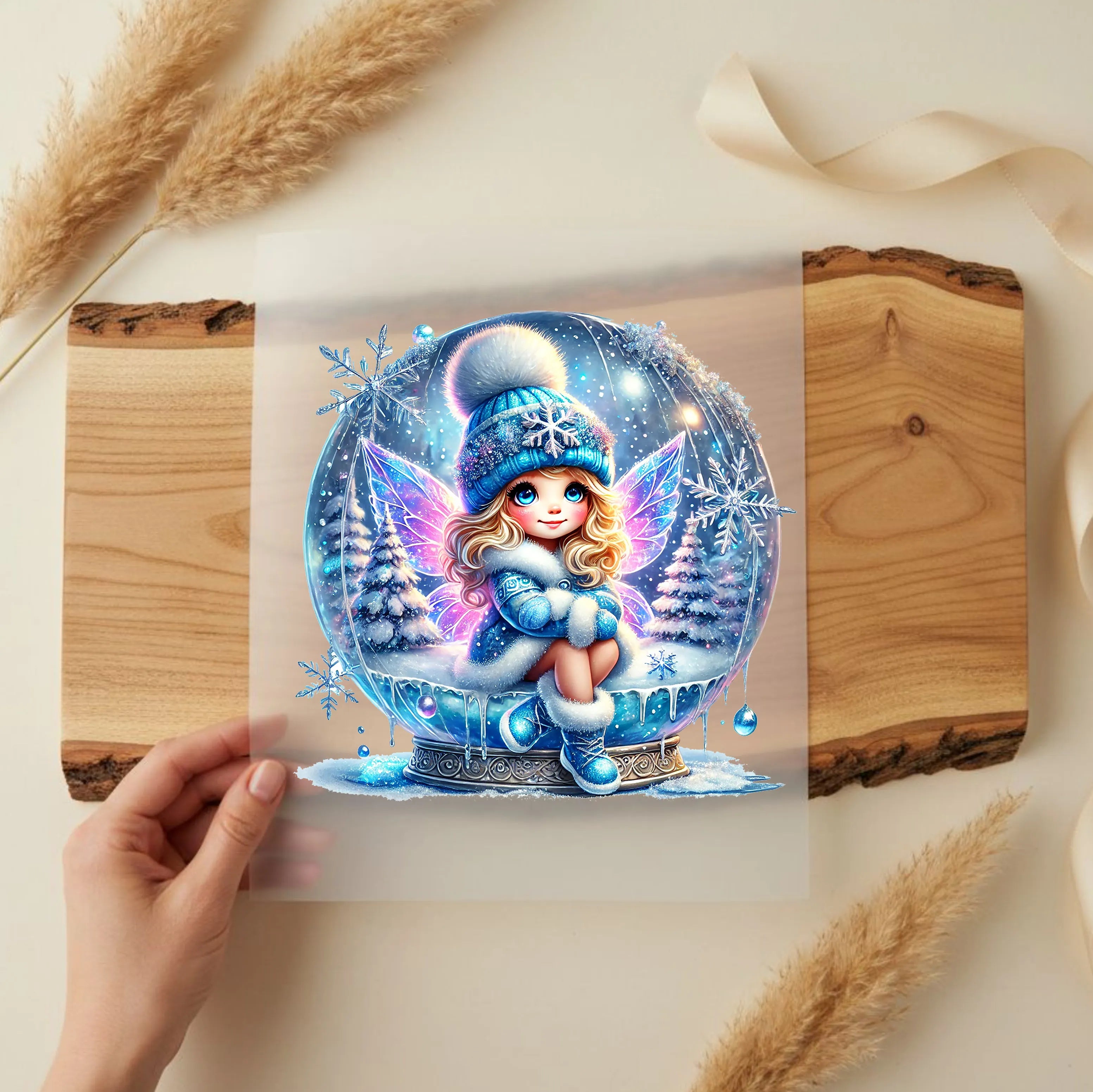 Bügelbild Eisfee Zauberkugel