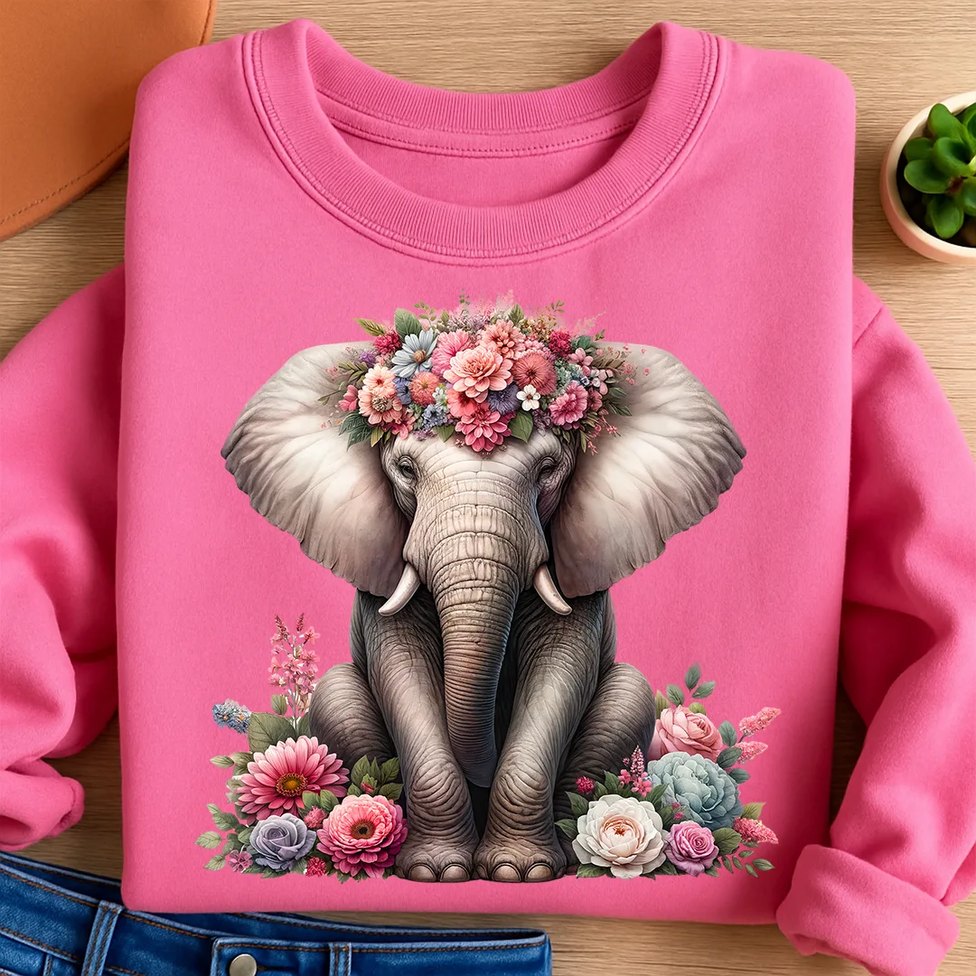 Bügelbild Elefant Sanfte Riesenliebe