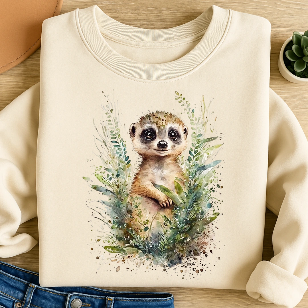 Bügelbild Erdmännchen Grün