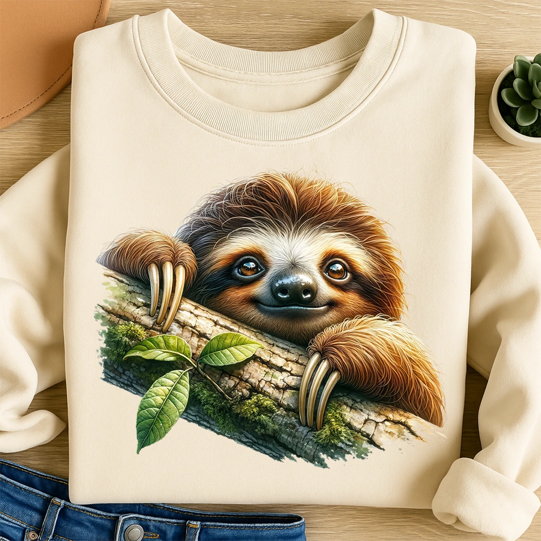 Bügelbild Faultier Entspanni