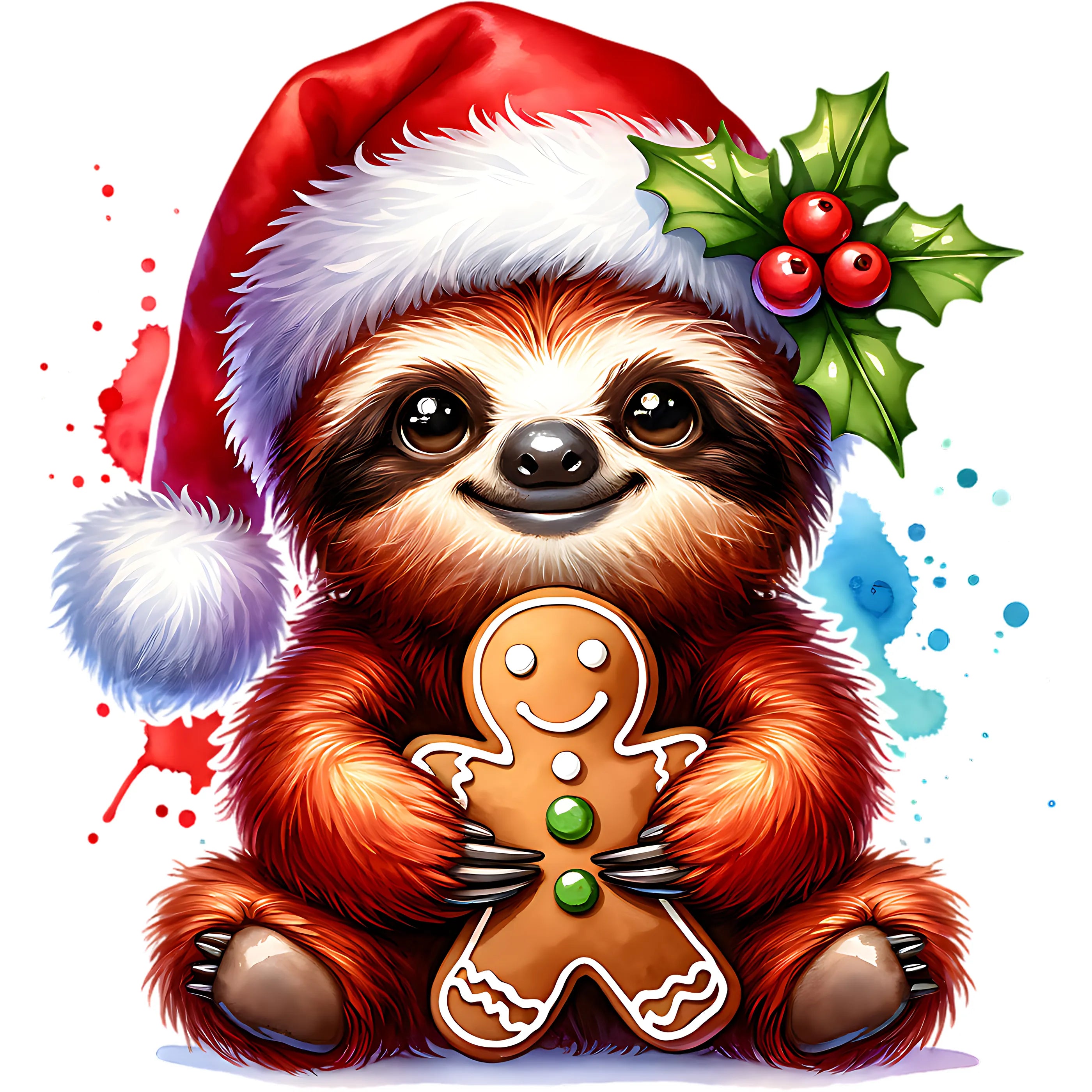 Bügelbild Faultier Lebkuchenliebe