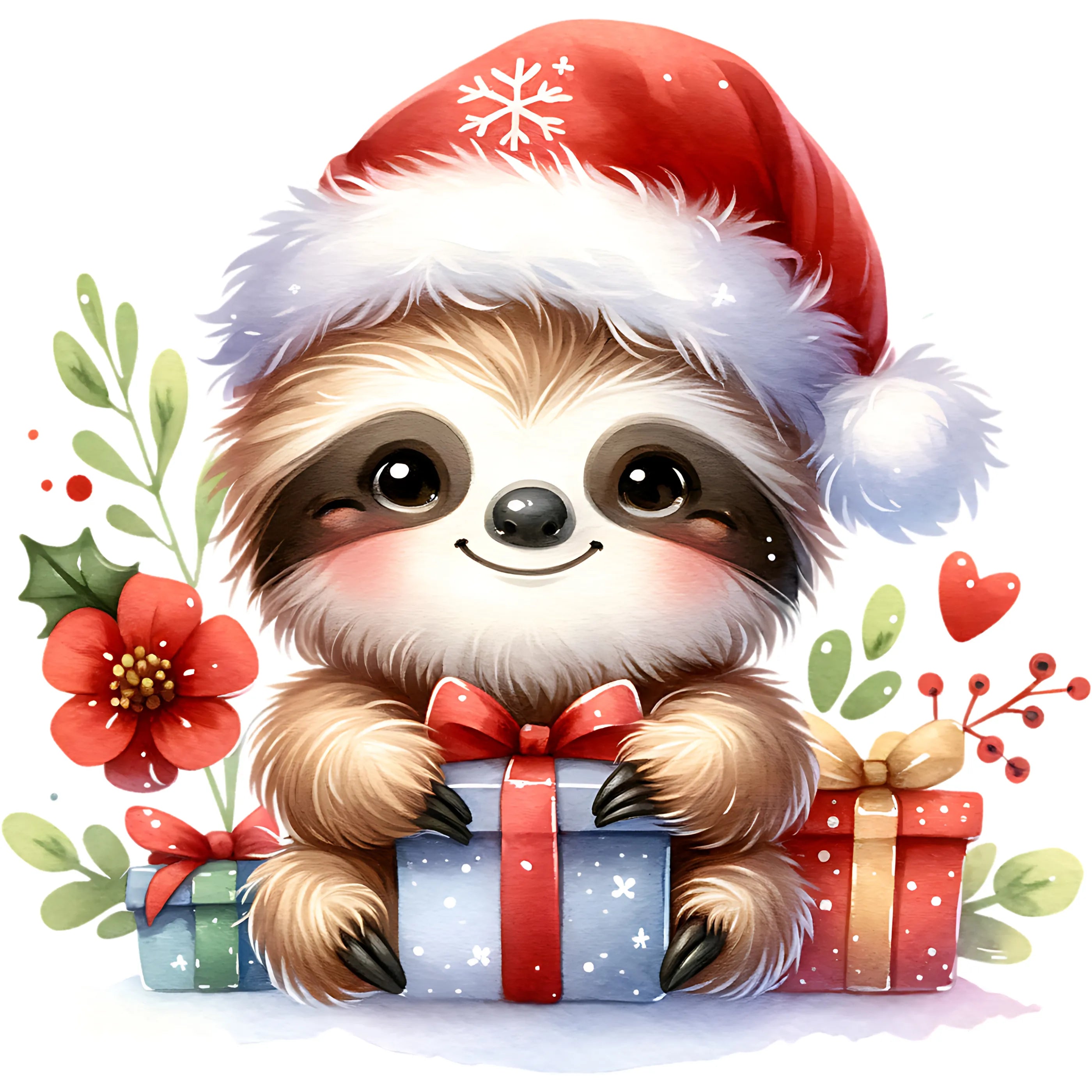 Bügelbild Faultier Tilo Weihnachtsgeschenke