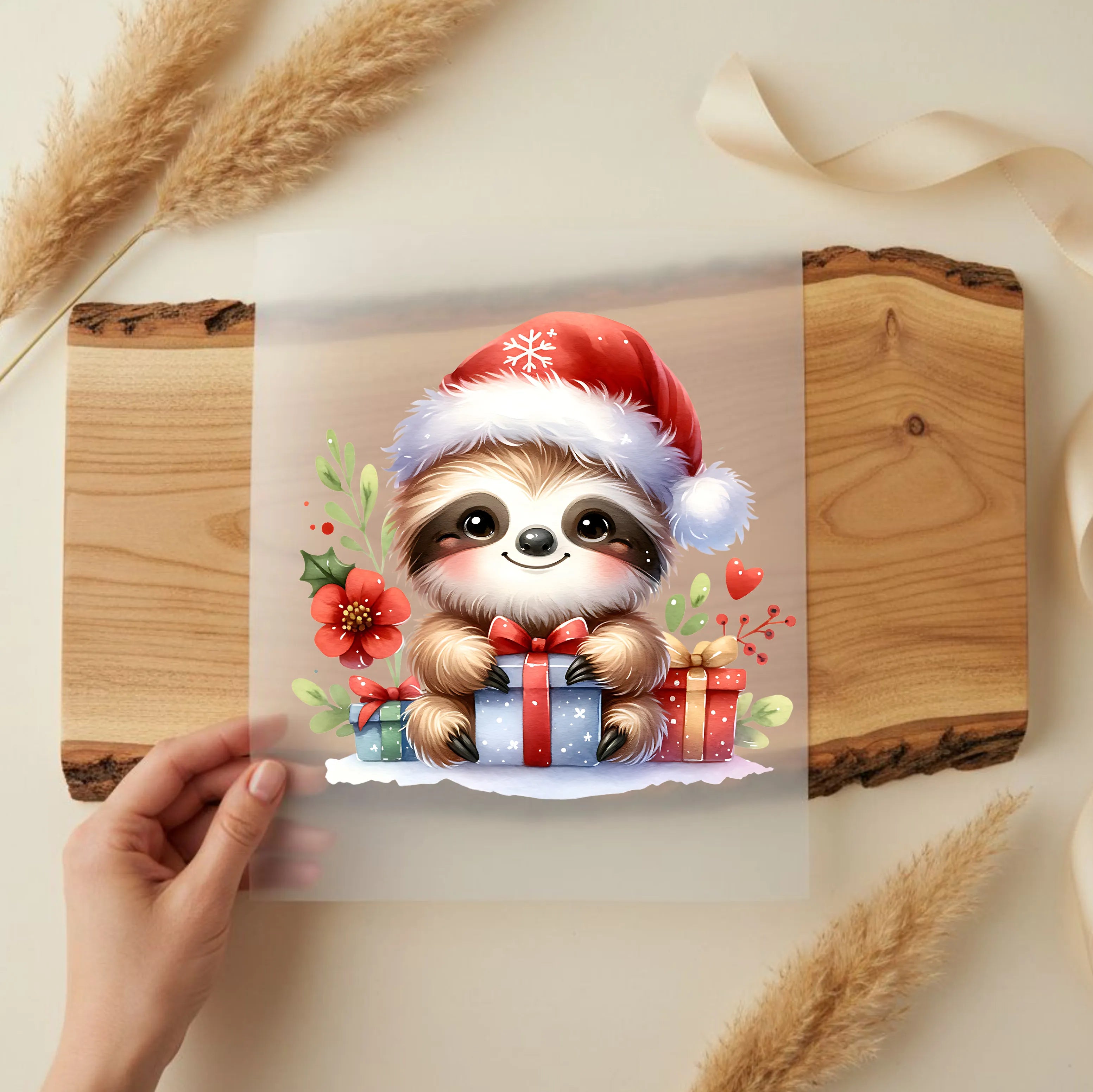 Bügelbild Faultier Tilo Weihnachtsgeschenke