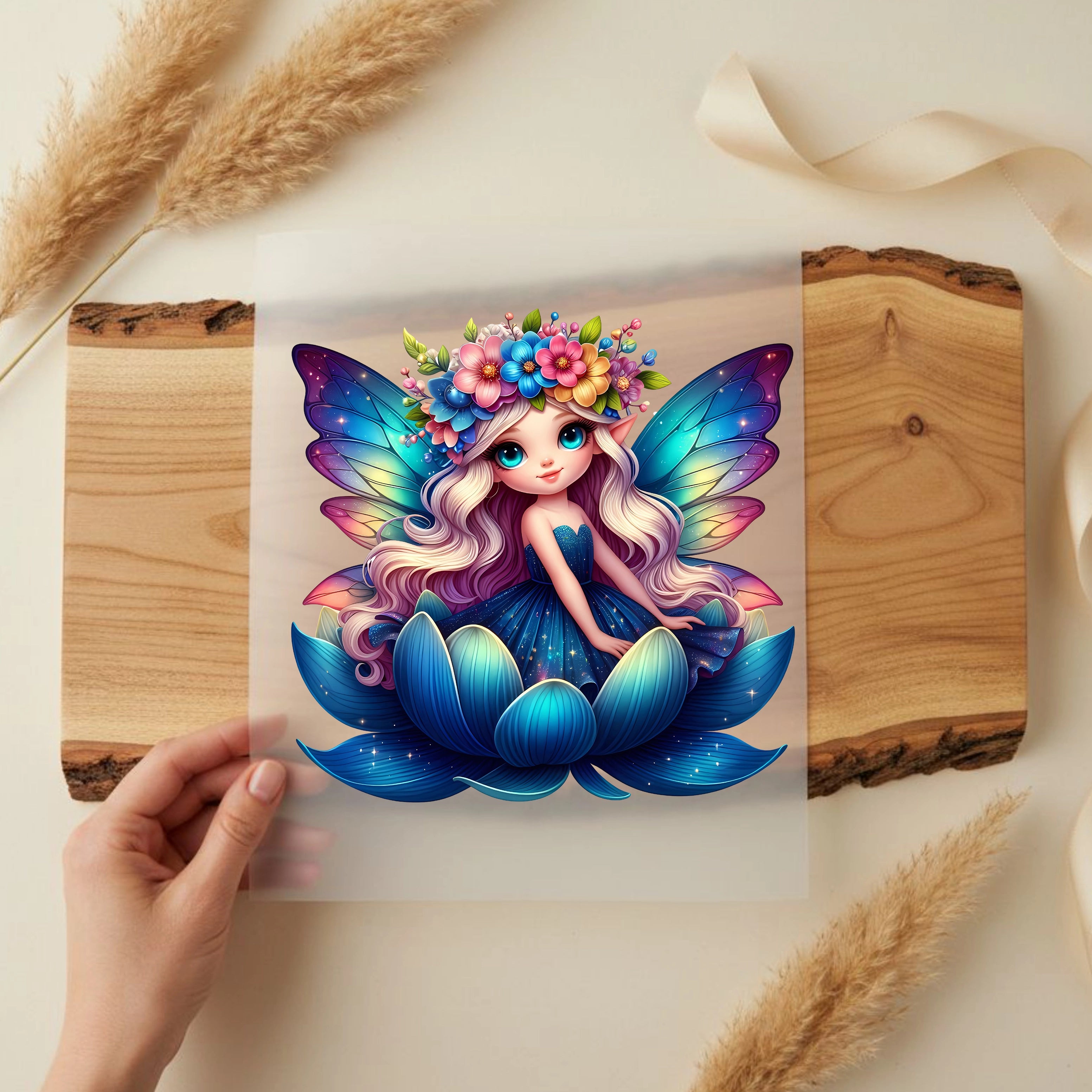 Bügelbild Fee Nachtblüte