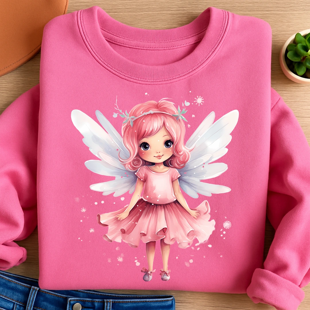 Bügelbild Fee Pink