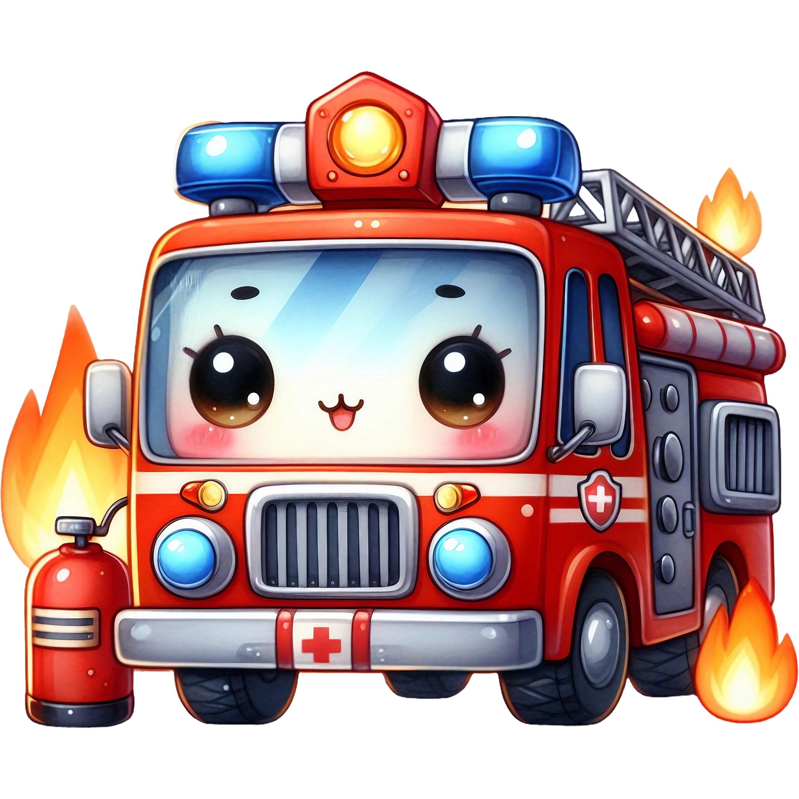 Bügelbild Feuerwehr Cutie