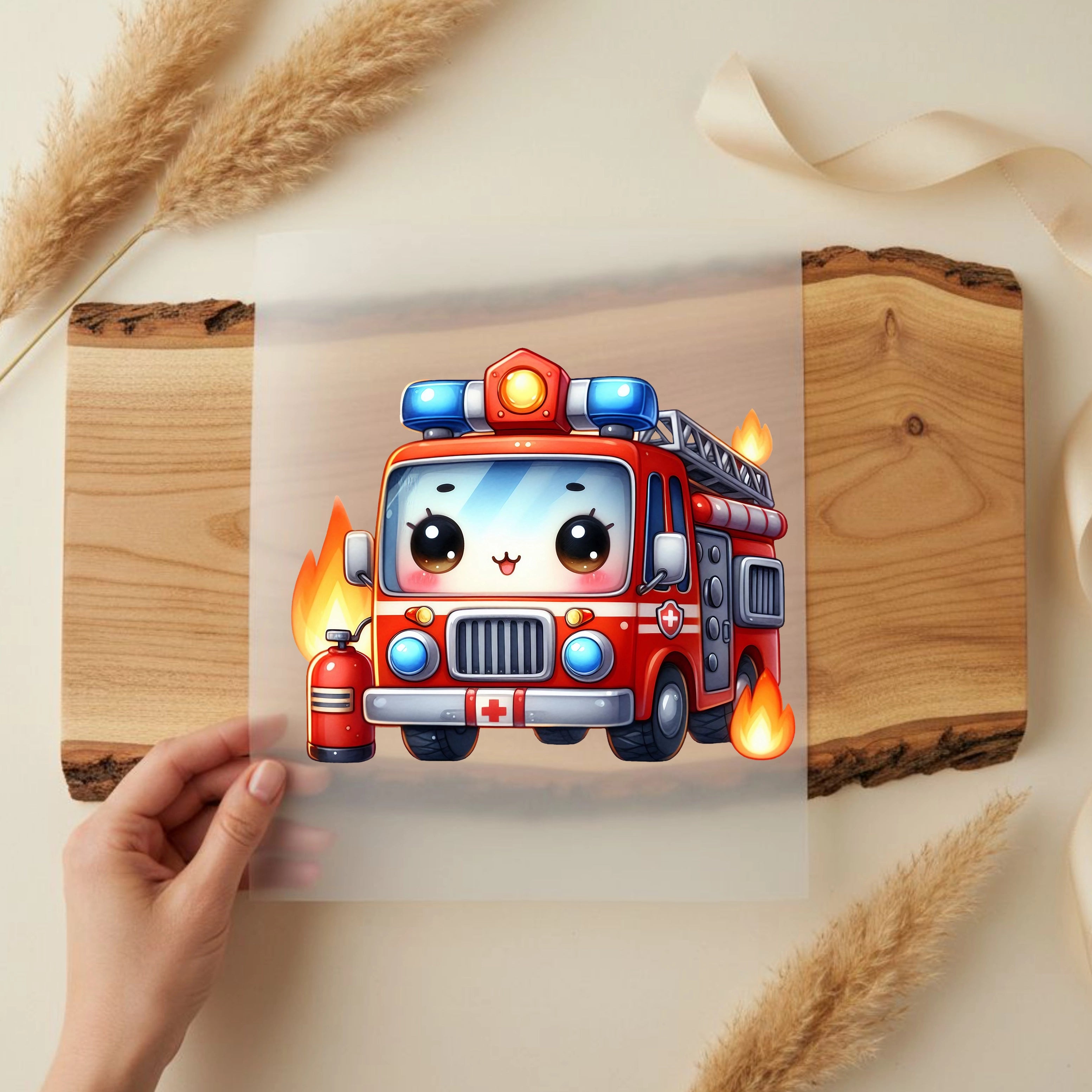 Bügelbild Feuerwehr Cutie