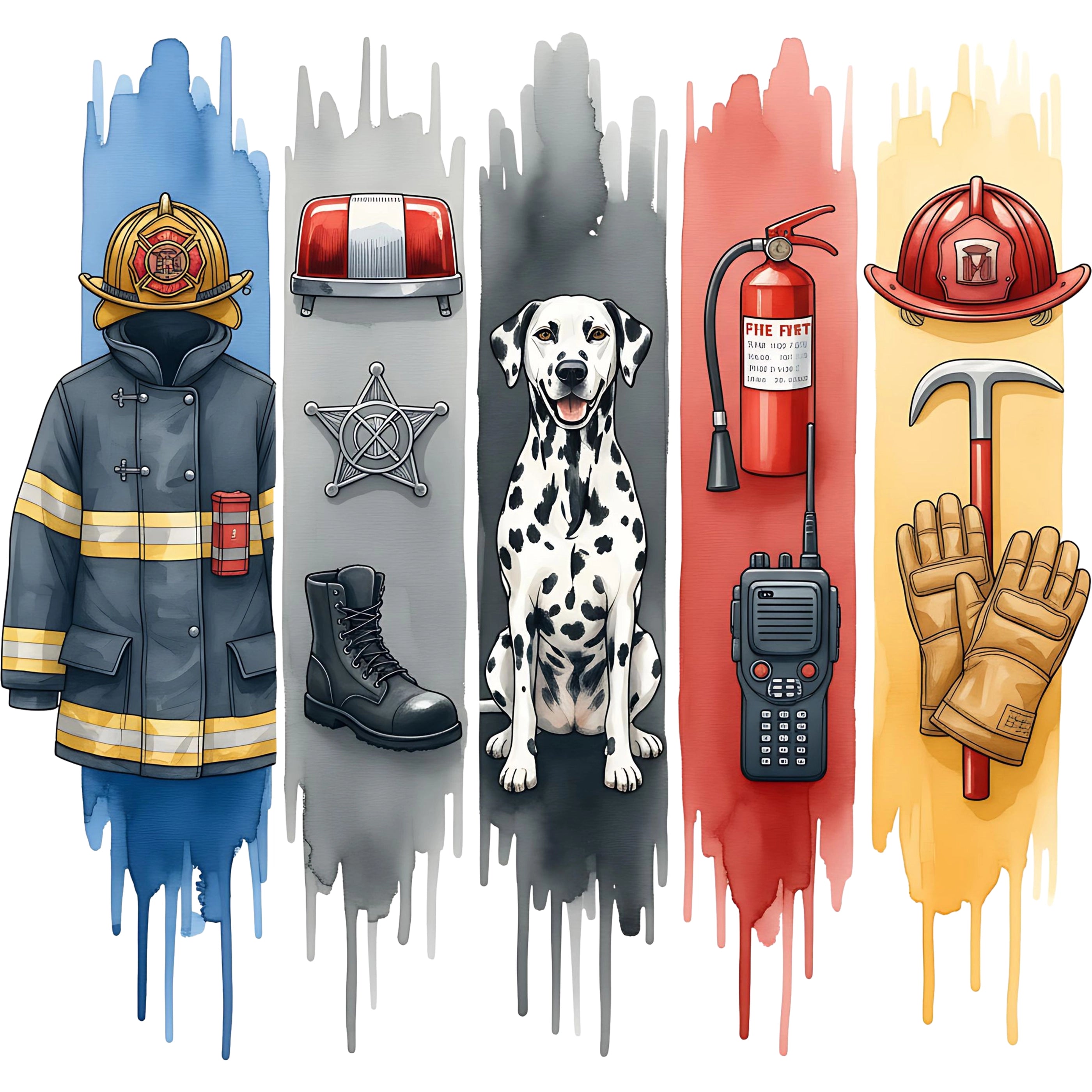 Bügelbild Feuerwehr Panel