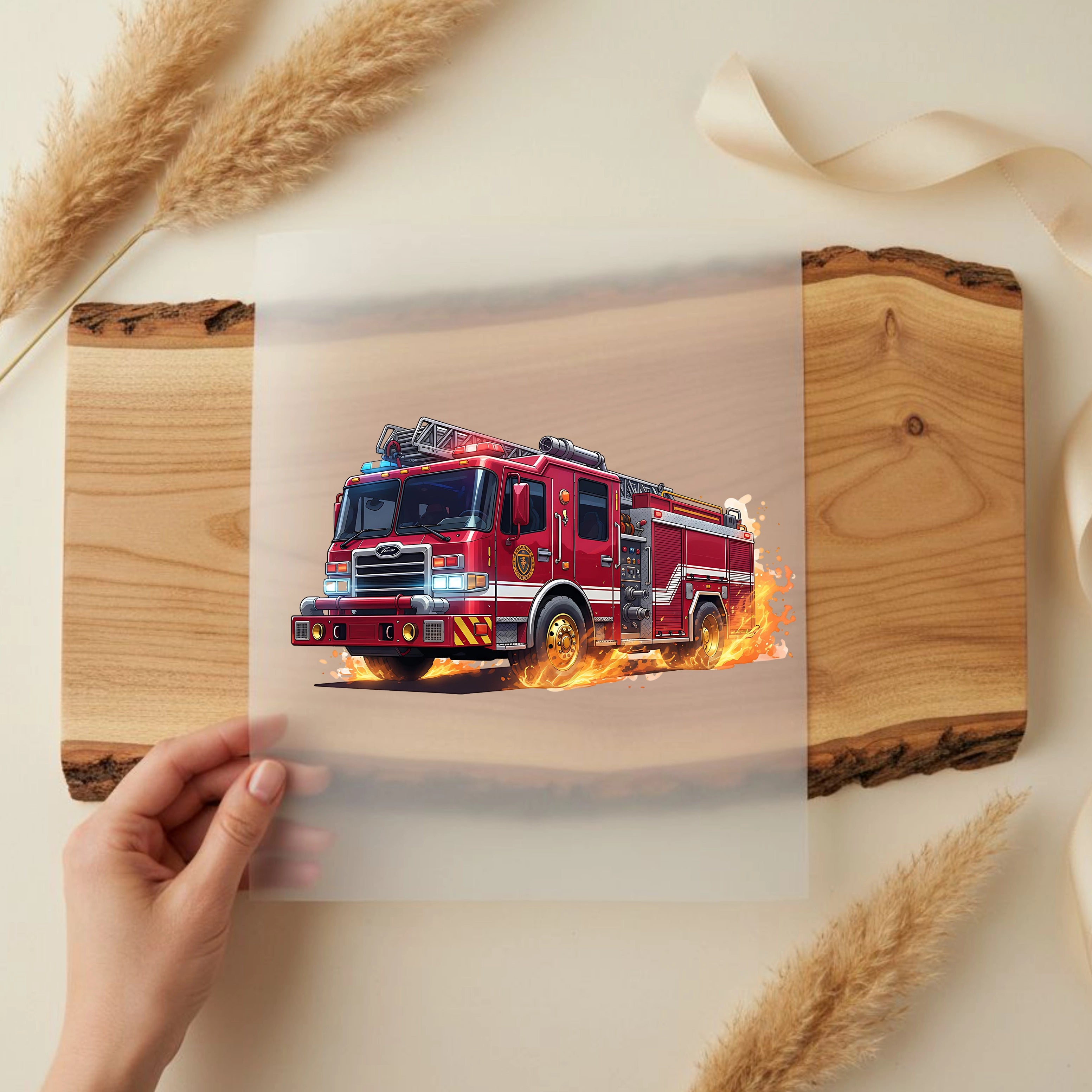Bügelbild Feuerwehr Power Löschtruck