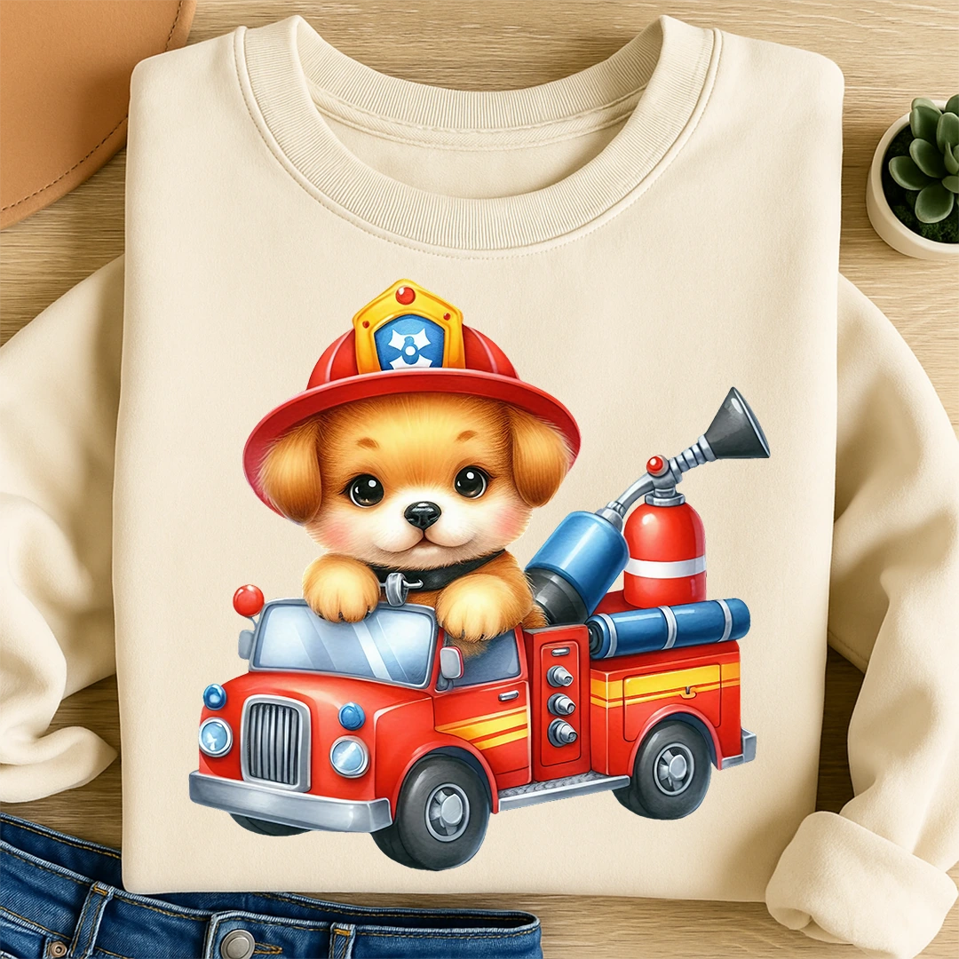 Bügelbild Feuerwehrhund Löschmeister Benny