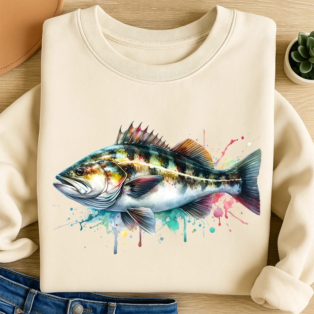 Bügelbild Fisch Anglertraum