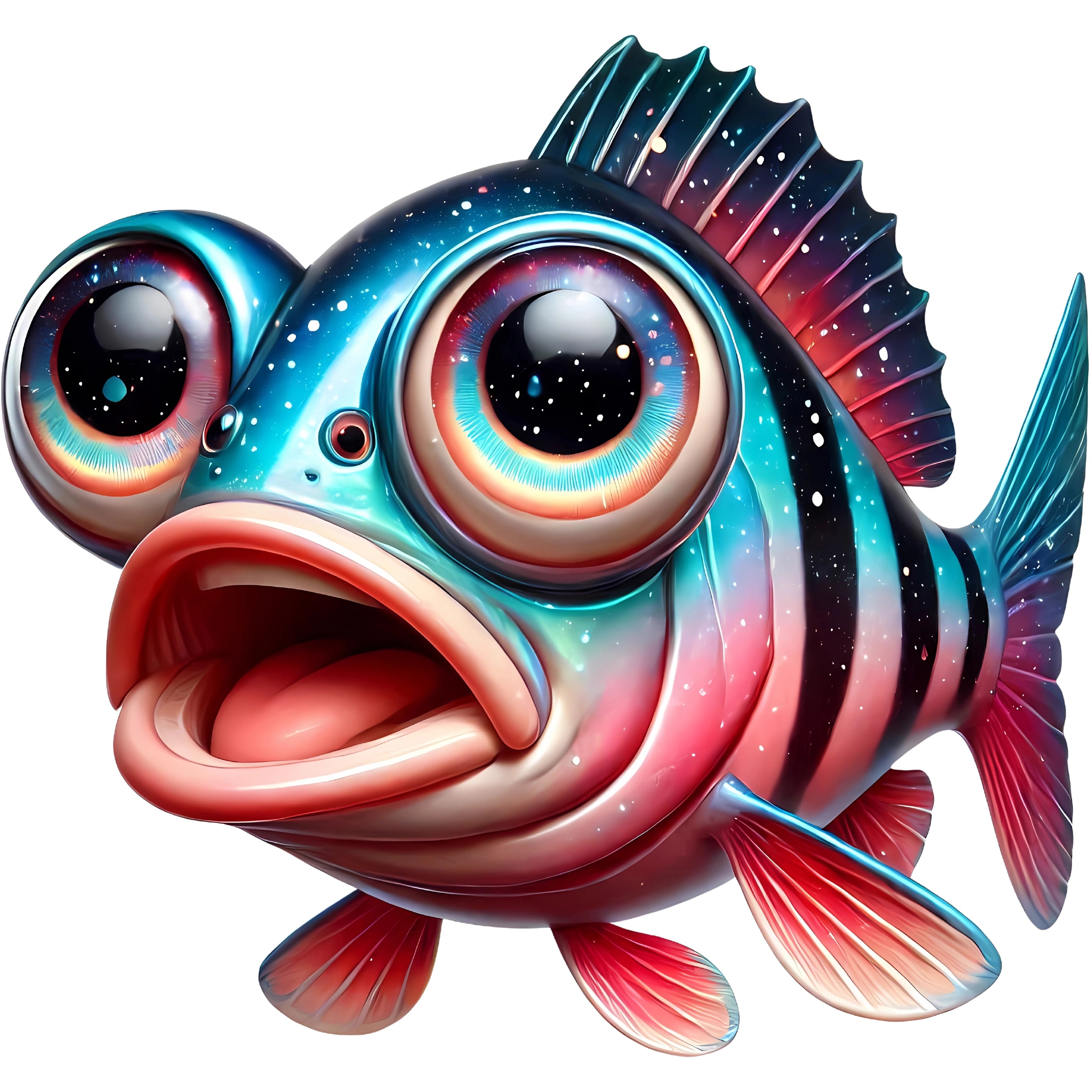 Bügelbild Fisch Mondlicht