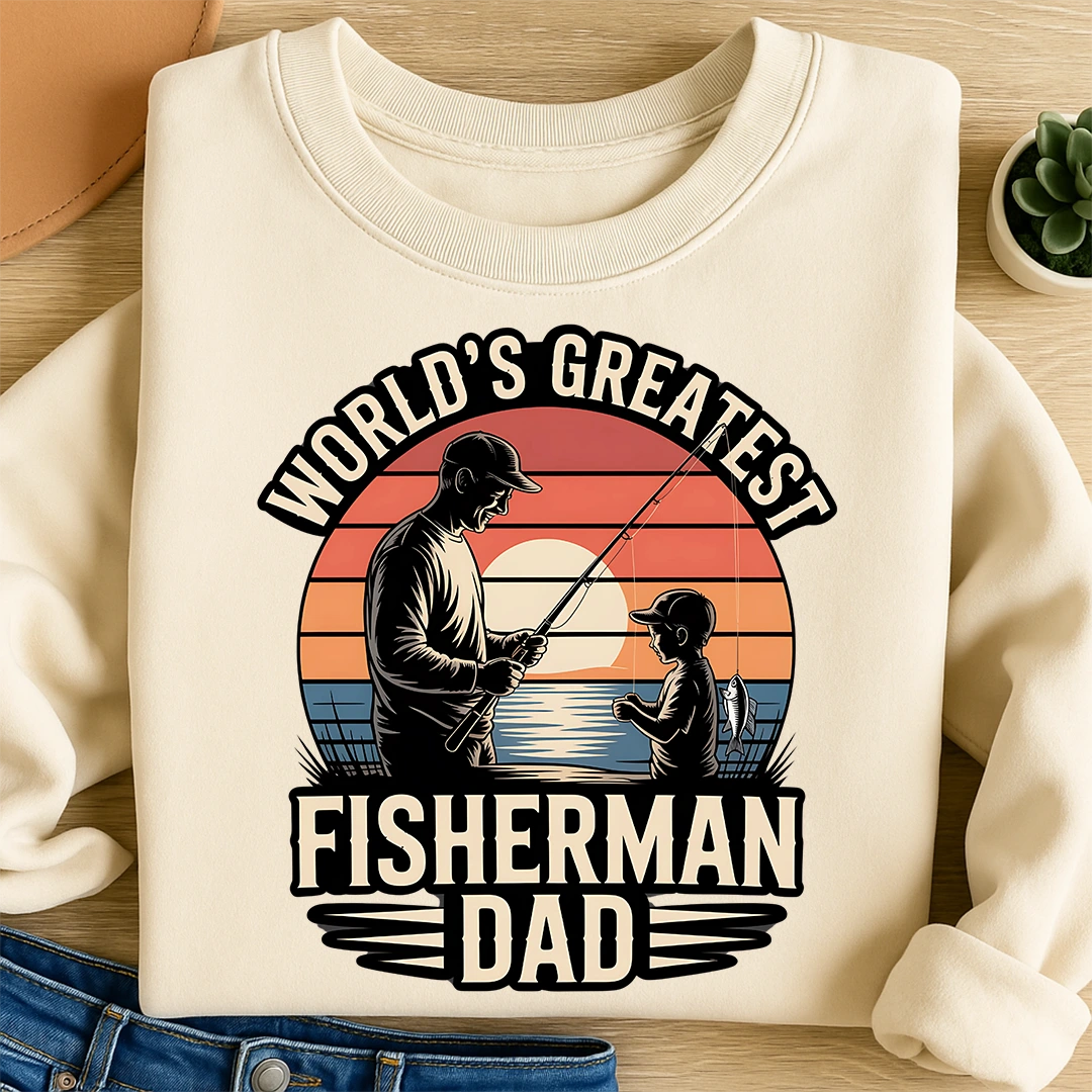 Bügelbild Fisherman Dad