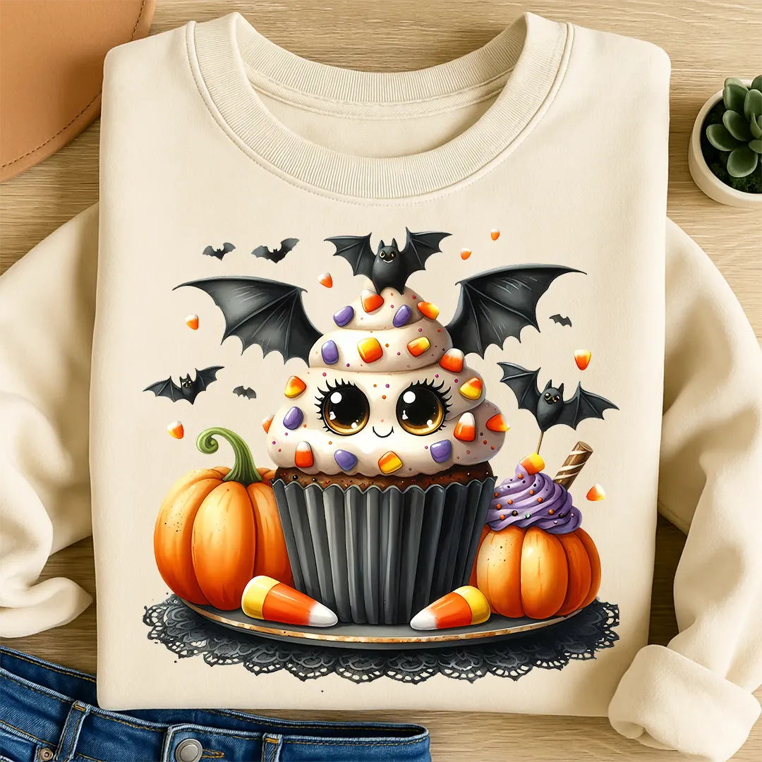 Bügelbild Fledermaus Cupcake Zuckertraum