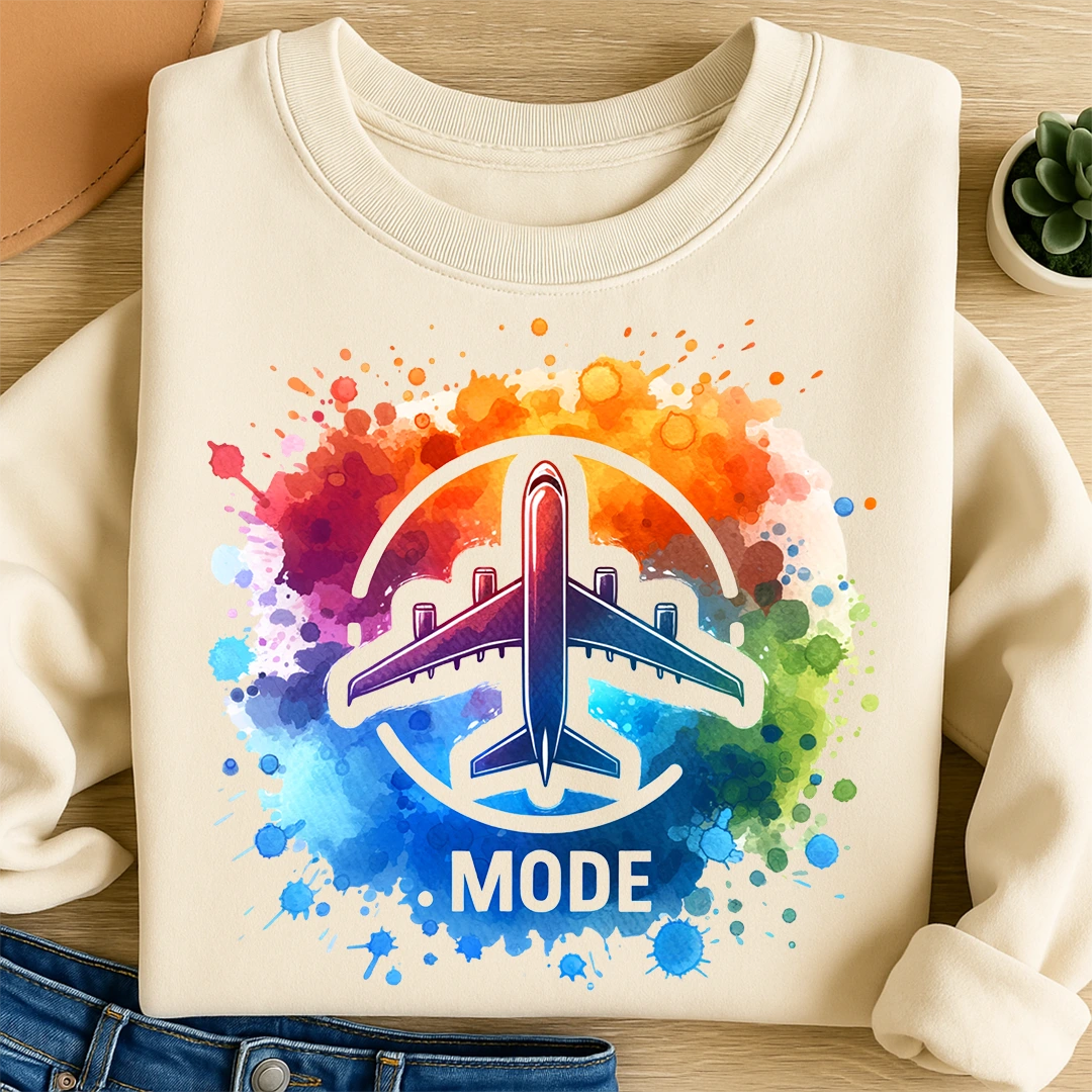 Bügelbild Flugmodus