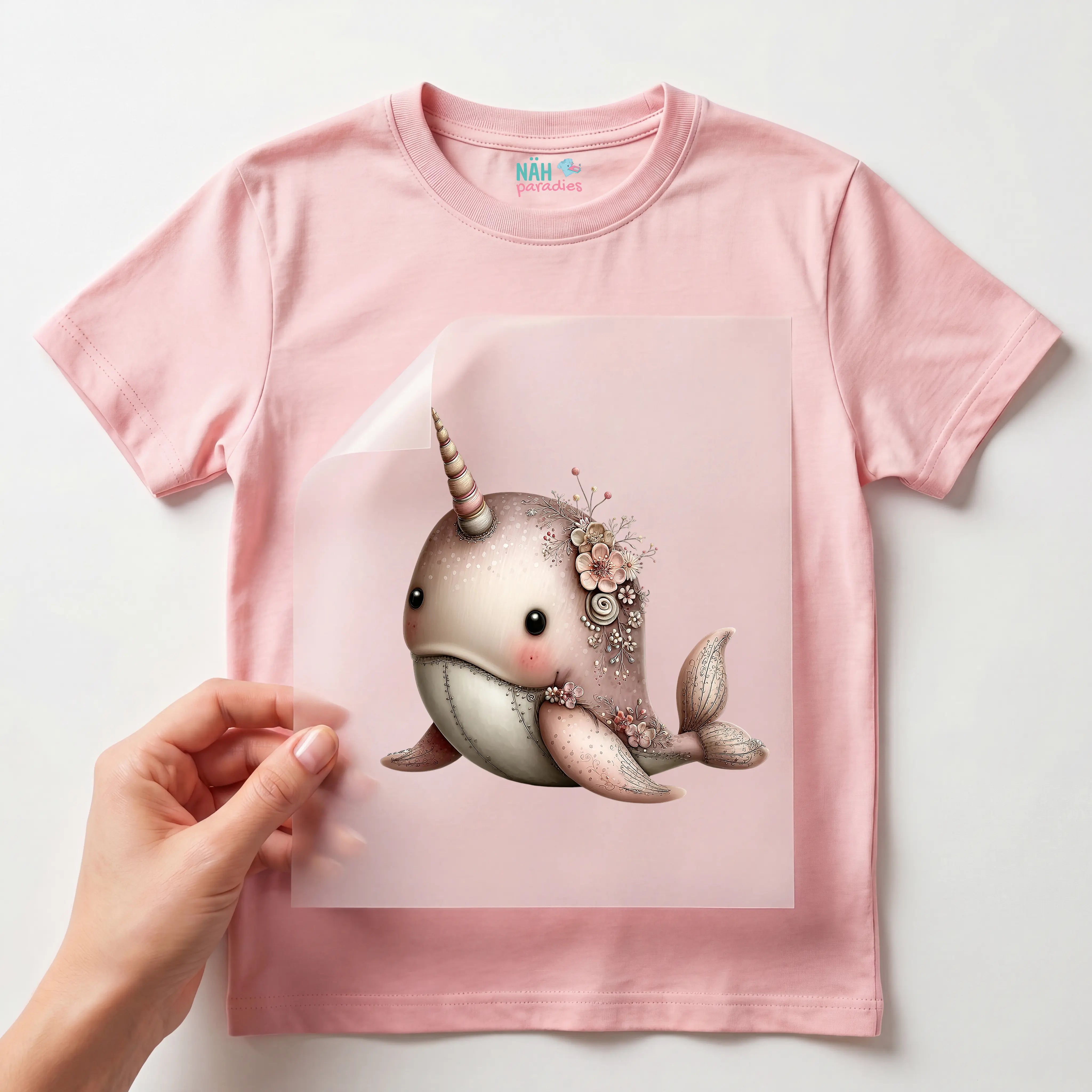 Bügelbild Einhorn Wal Luma