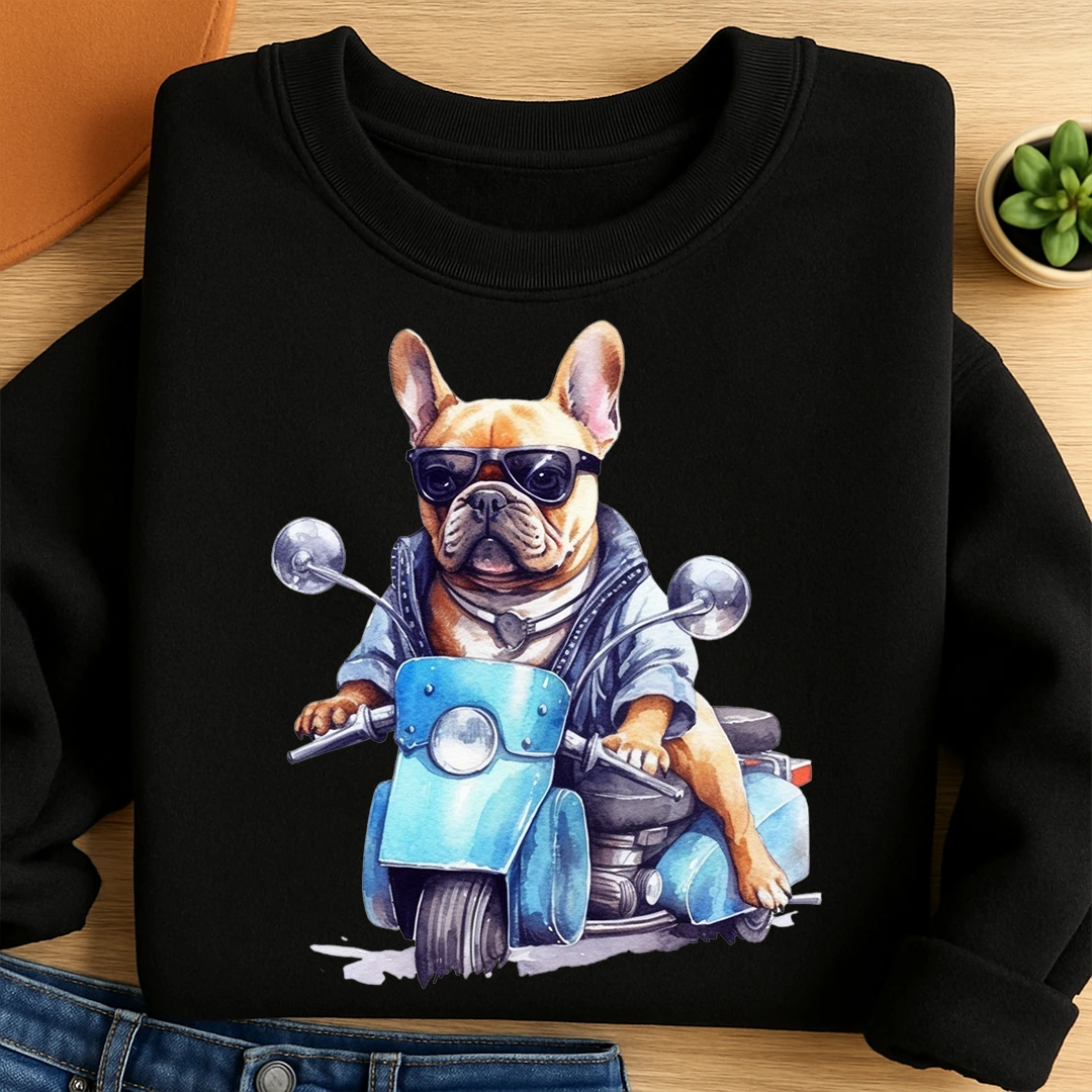 Bügelbild Frenchi Biker Sonnenbrille