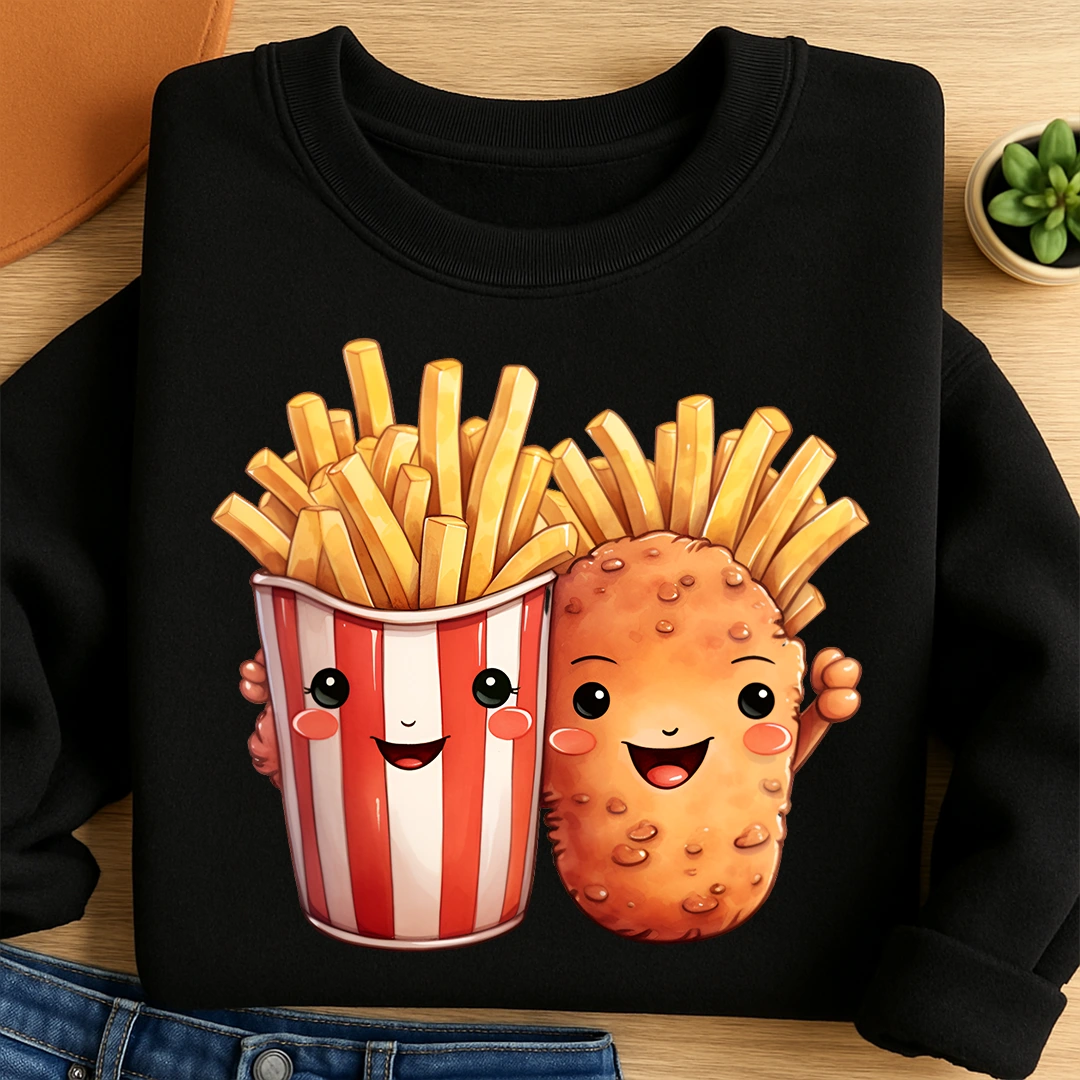 Bügelbild Frittenfreunde Pommes