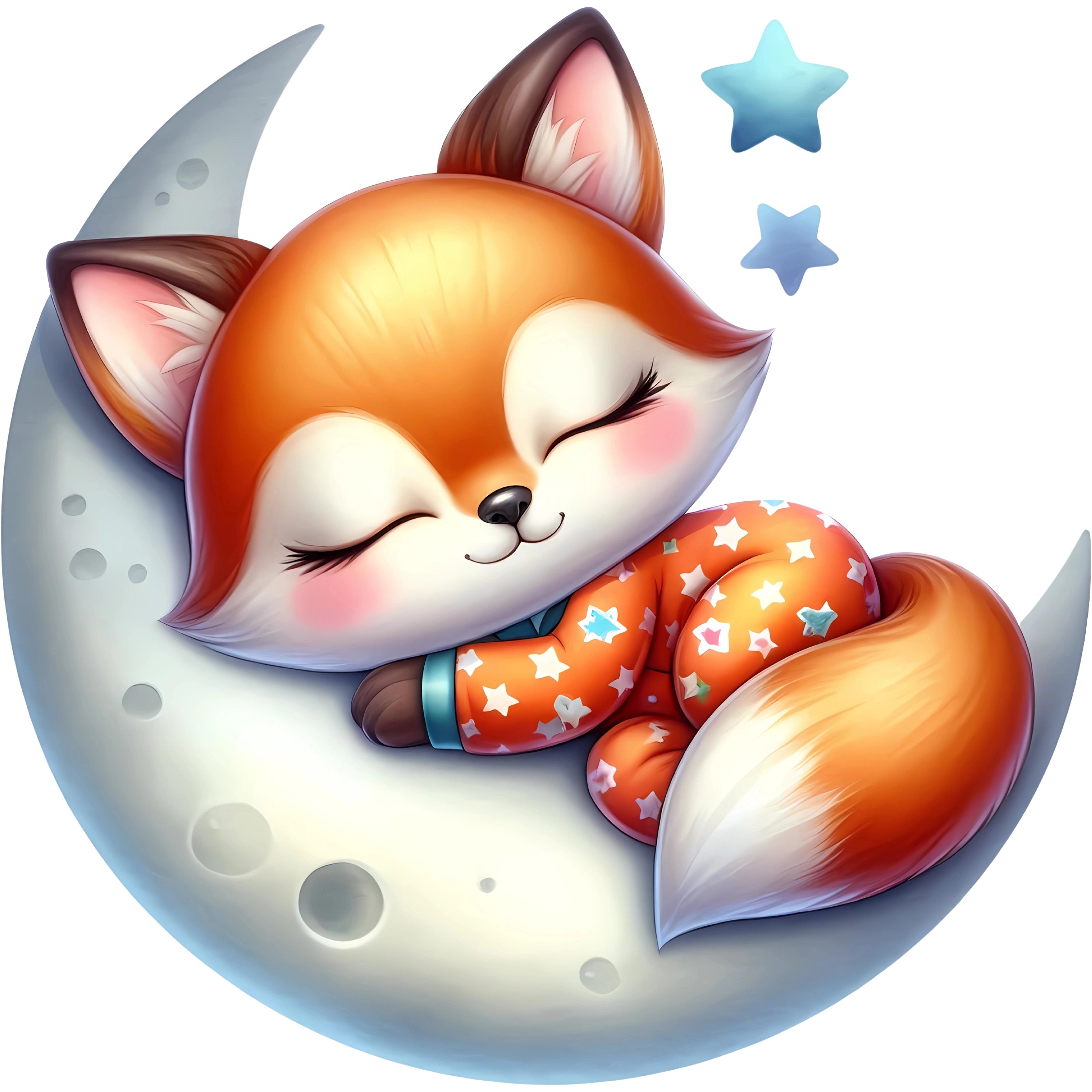 Bügelbild Fuchs Mondtraum