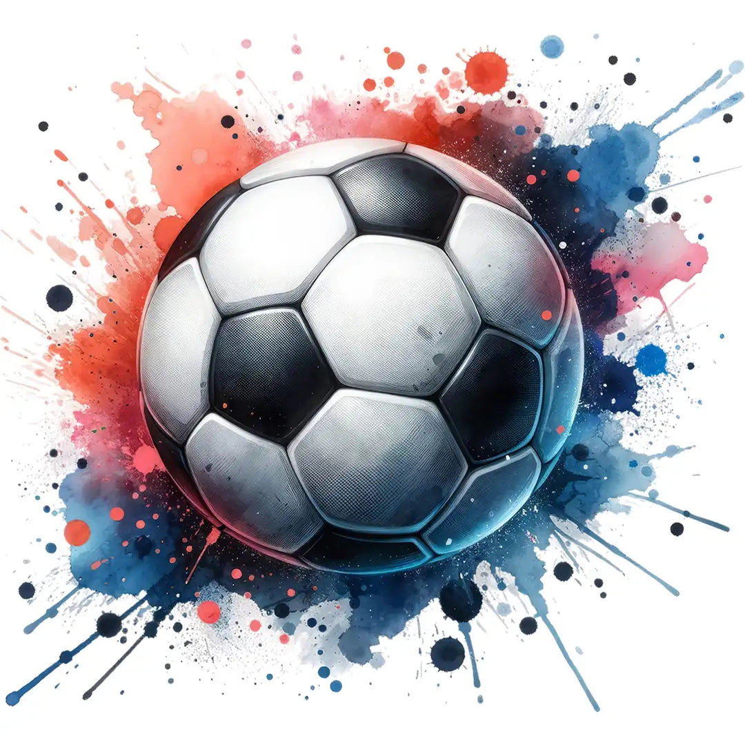 Bügelbild Fußball Farbkick - S