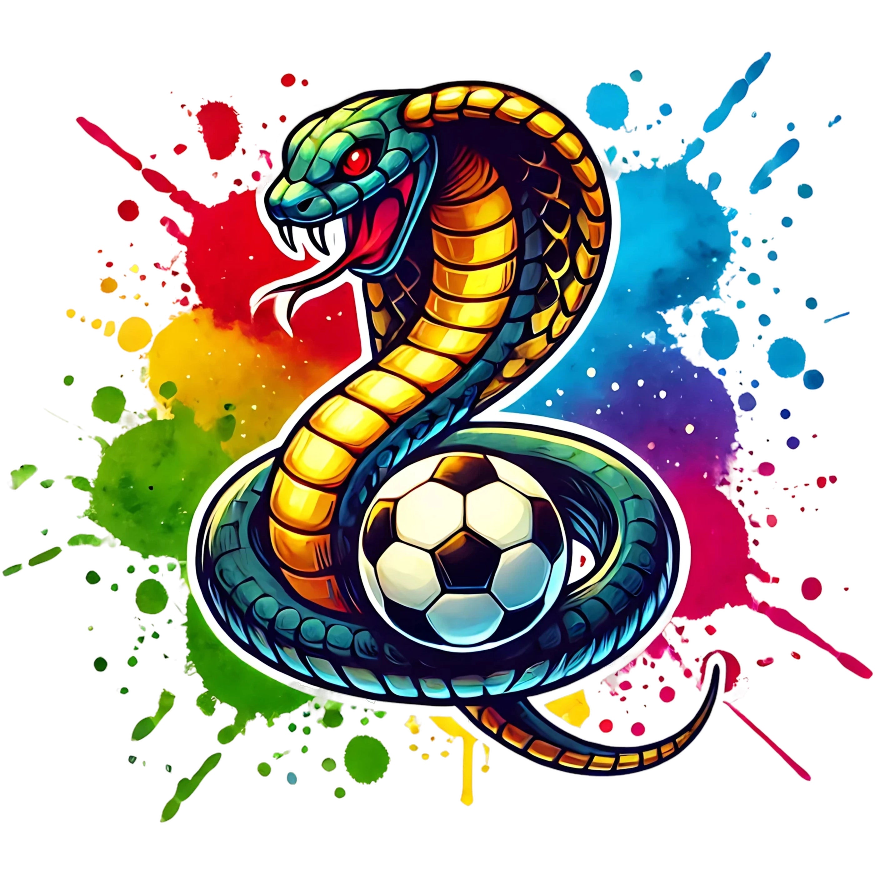 Bügelbild Fußball Snake Shot