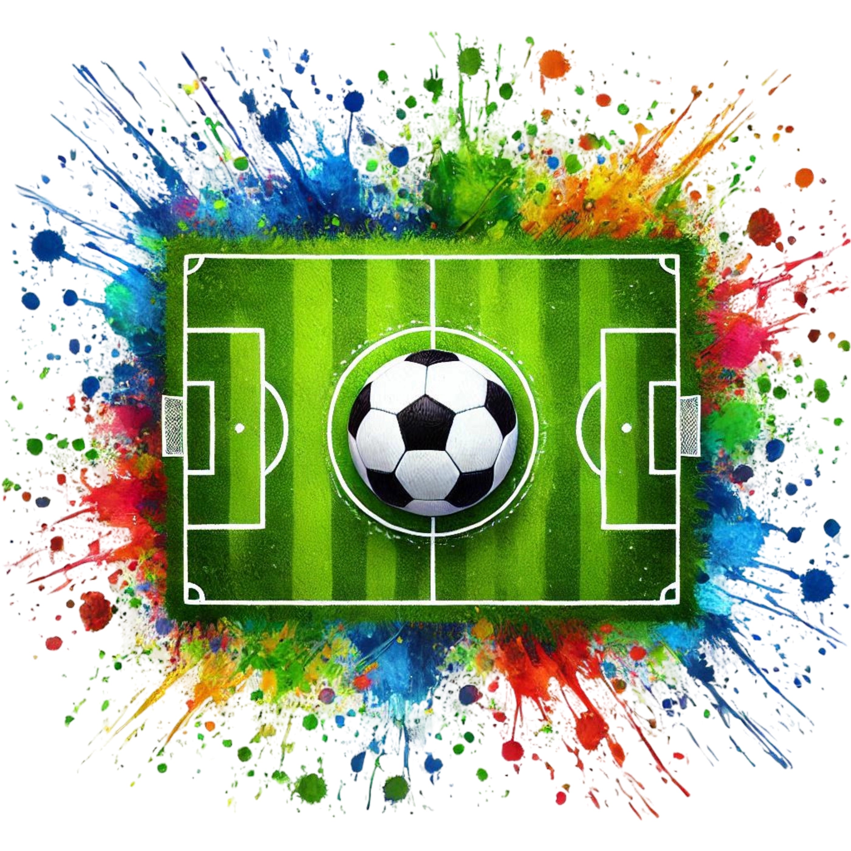 Bügelbild Fußball Splashfield