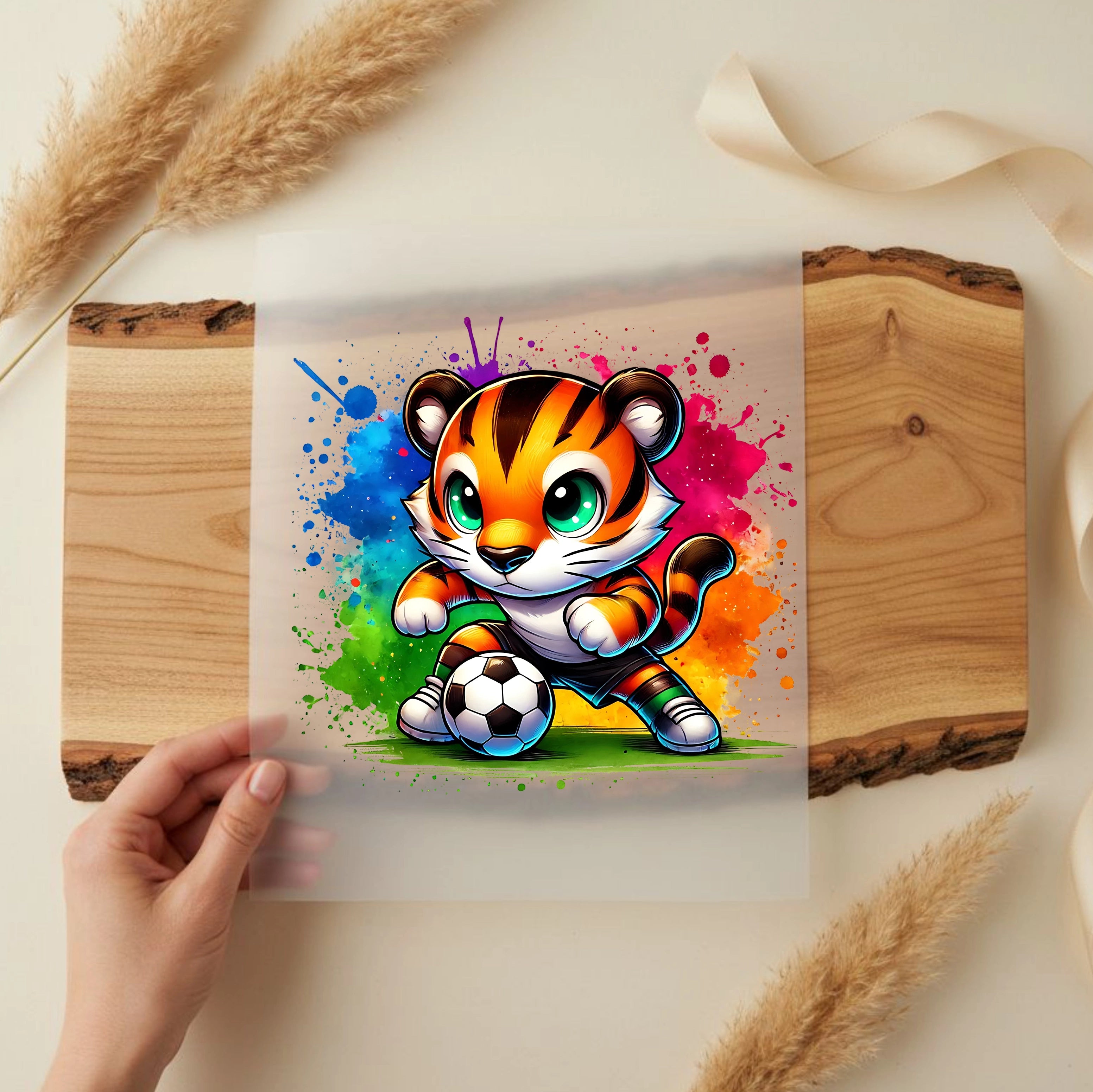 Bügelbild Fußball Tiger Sturm