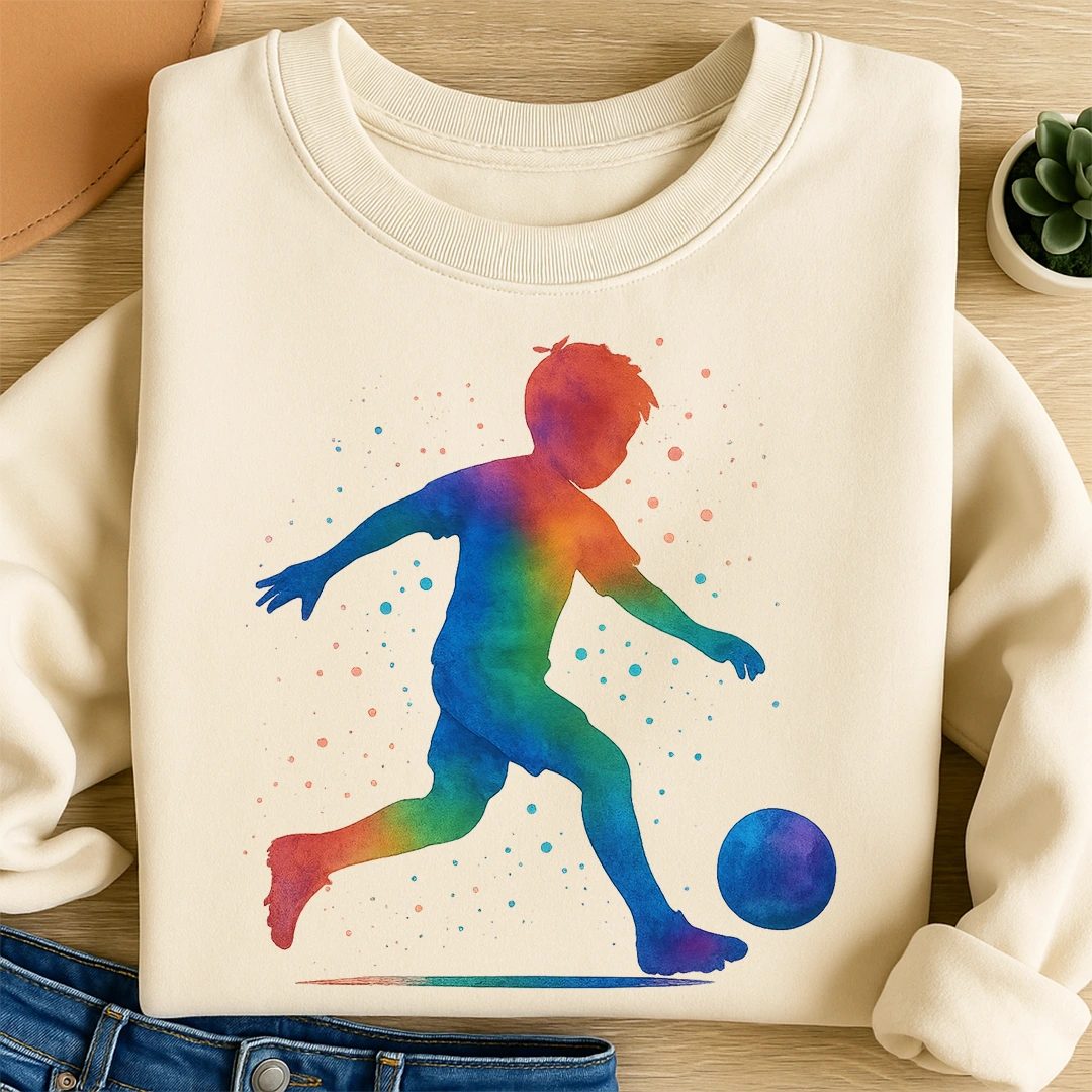 Bügelbild Fußballspieler Splash