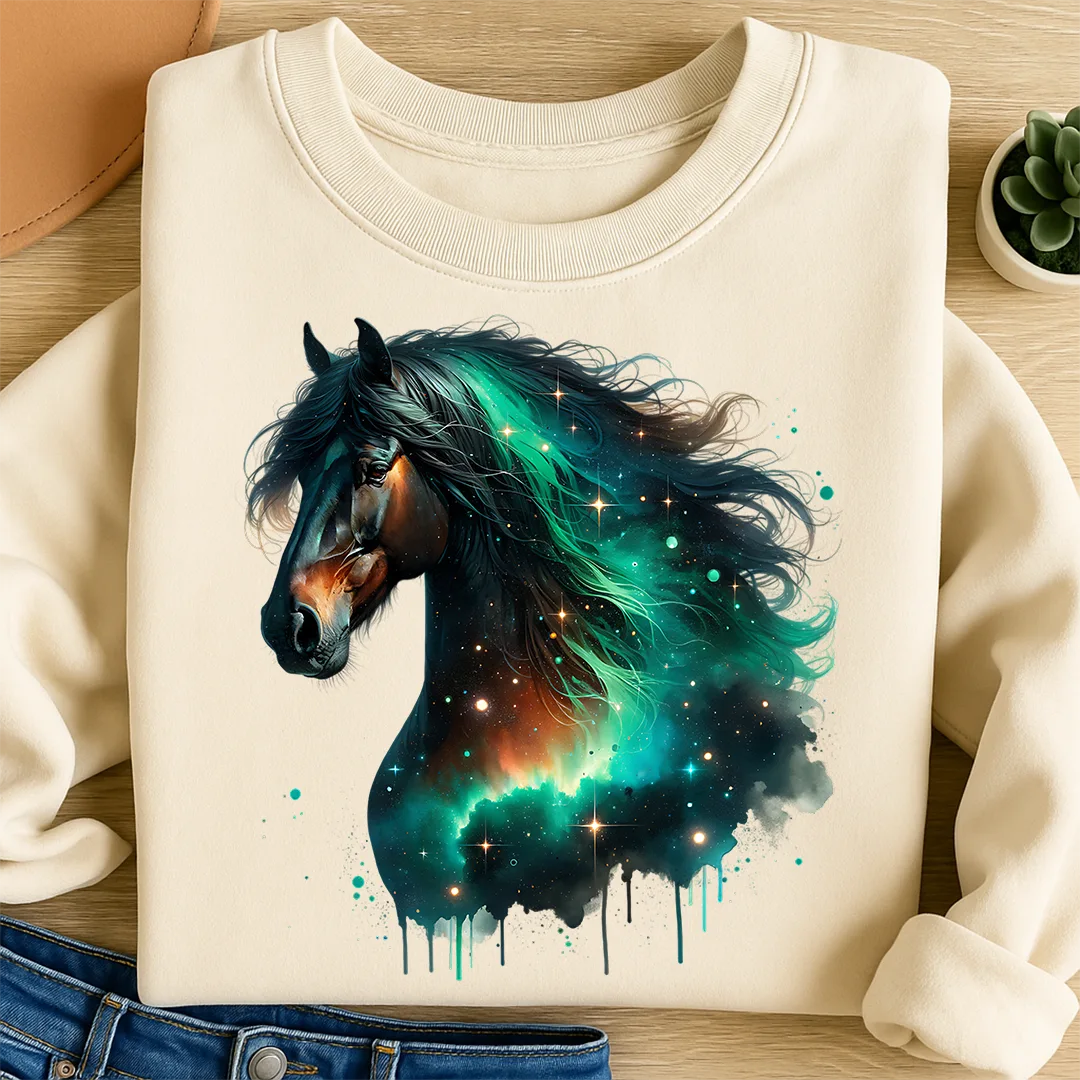 Bügelbild Galaxie Pferd Greenlight